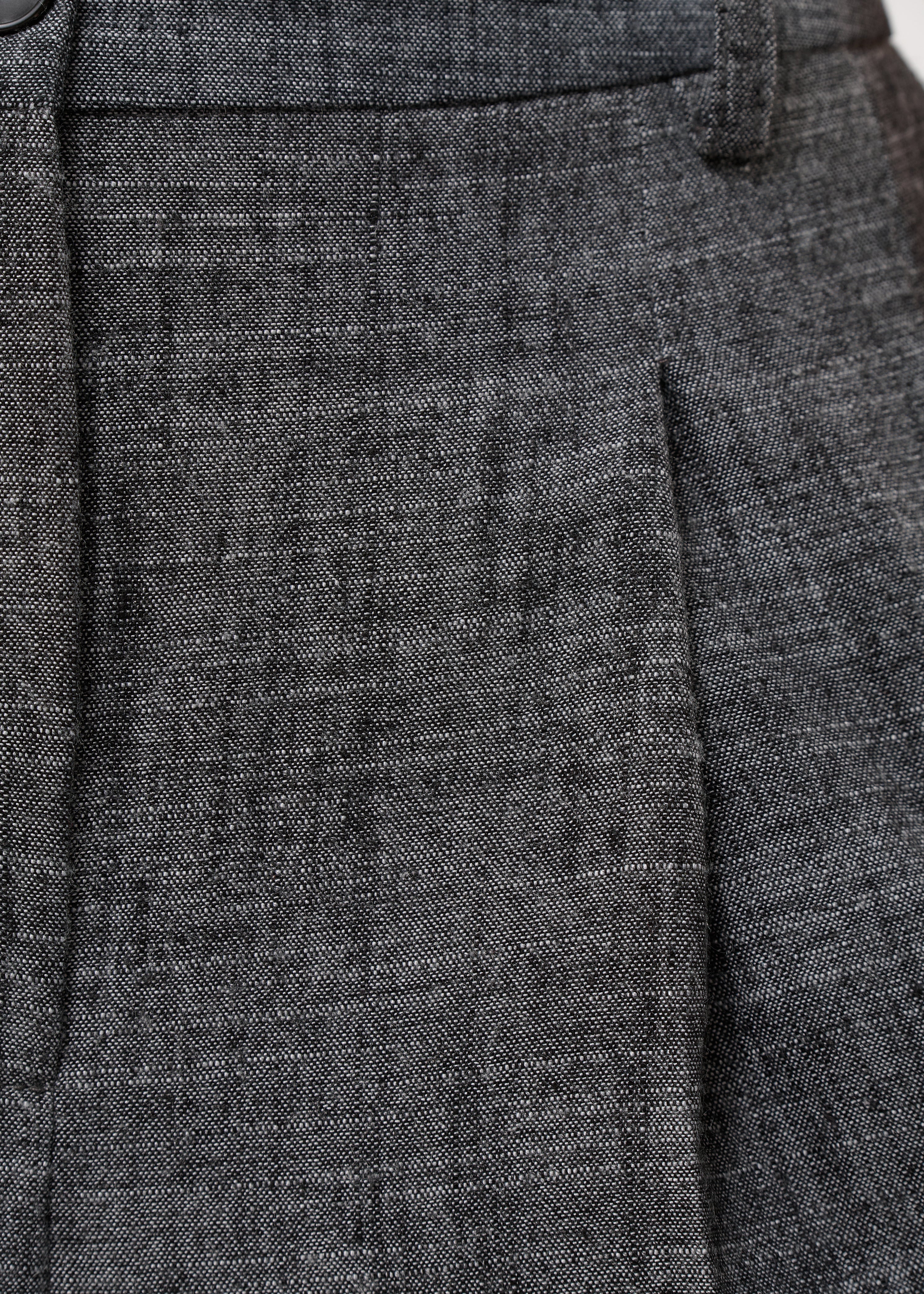 Pantalon large gris taille haute - CHARBON#couleur_CHARBON
