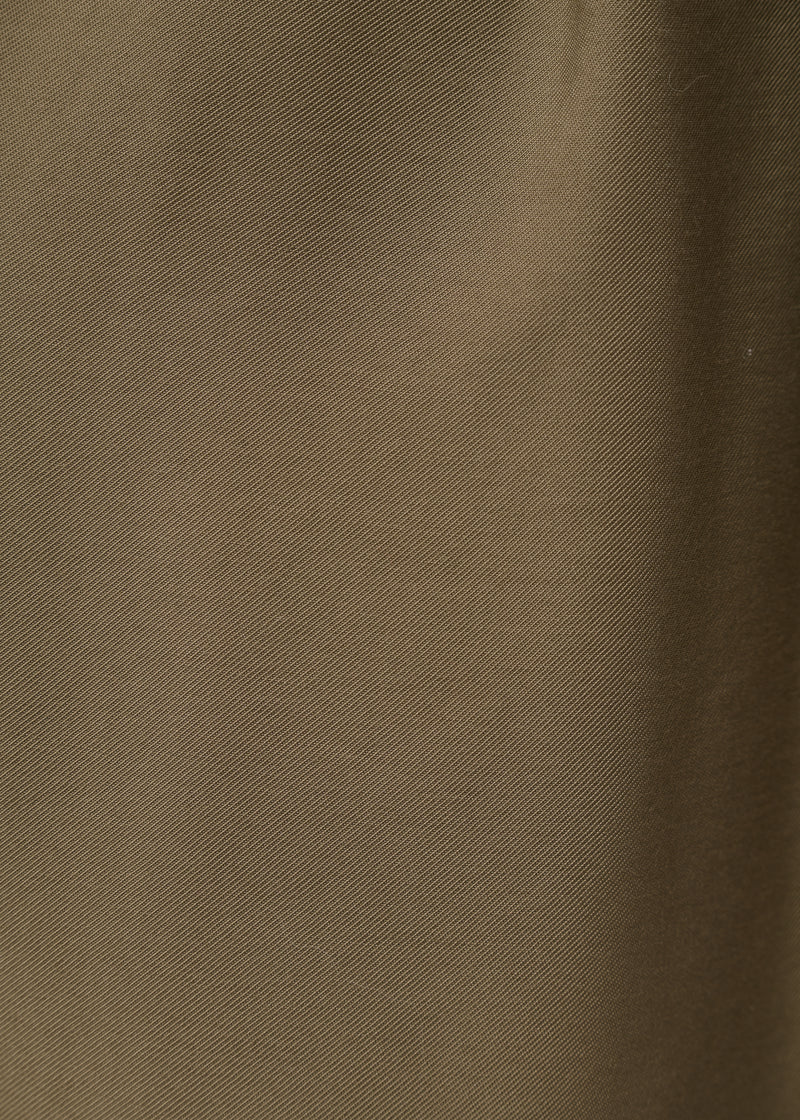 Pantalon large kaki fluide à plis - KAKI#couleur_KAKI
