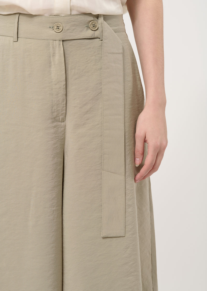 Pantalon large taupe en modal gaufré - ARMY#couleur_ARMY