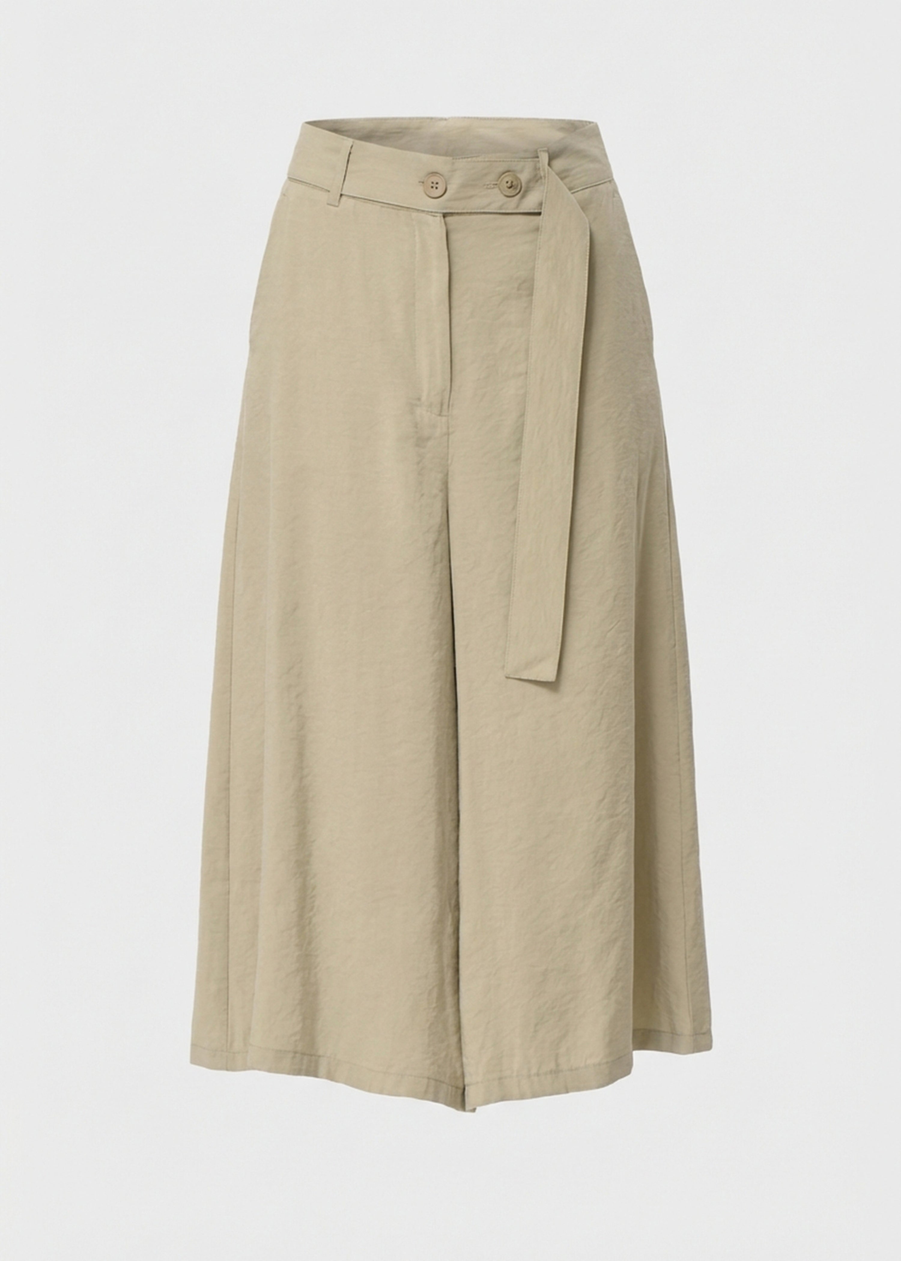 Pantalon large taupe en modal gaufré - ARMY#couleur_ARMY