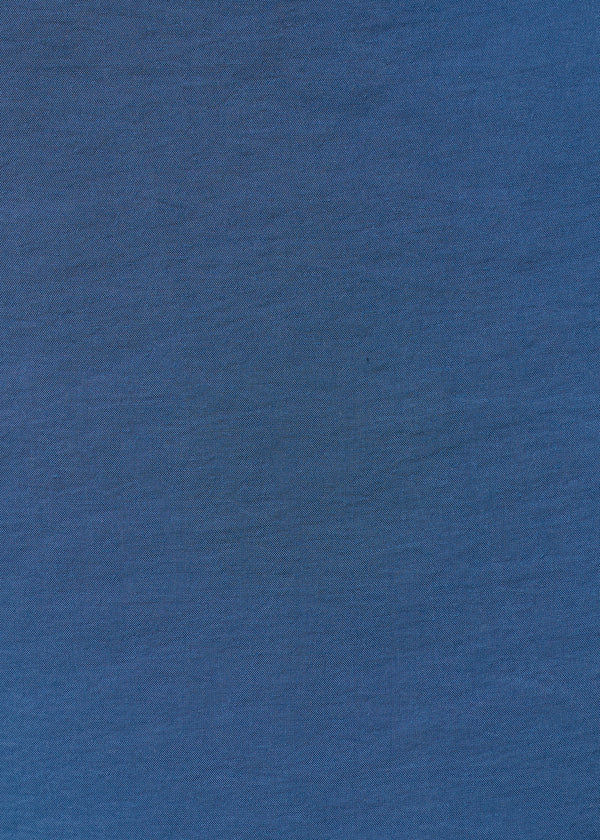 Pantalon large bleu en modal gaufré - DENIM#couleur_DENIM