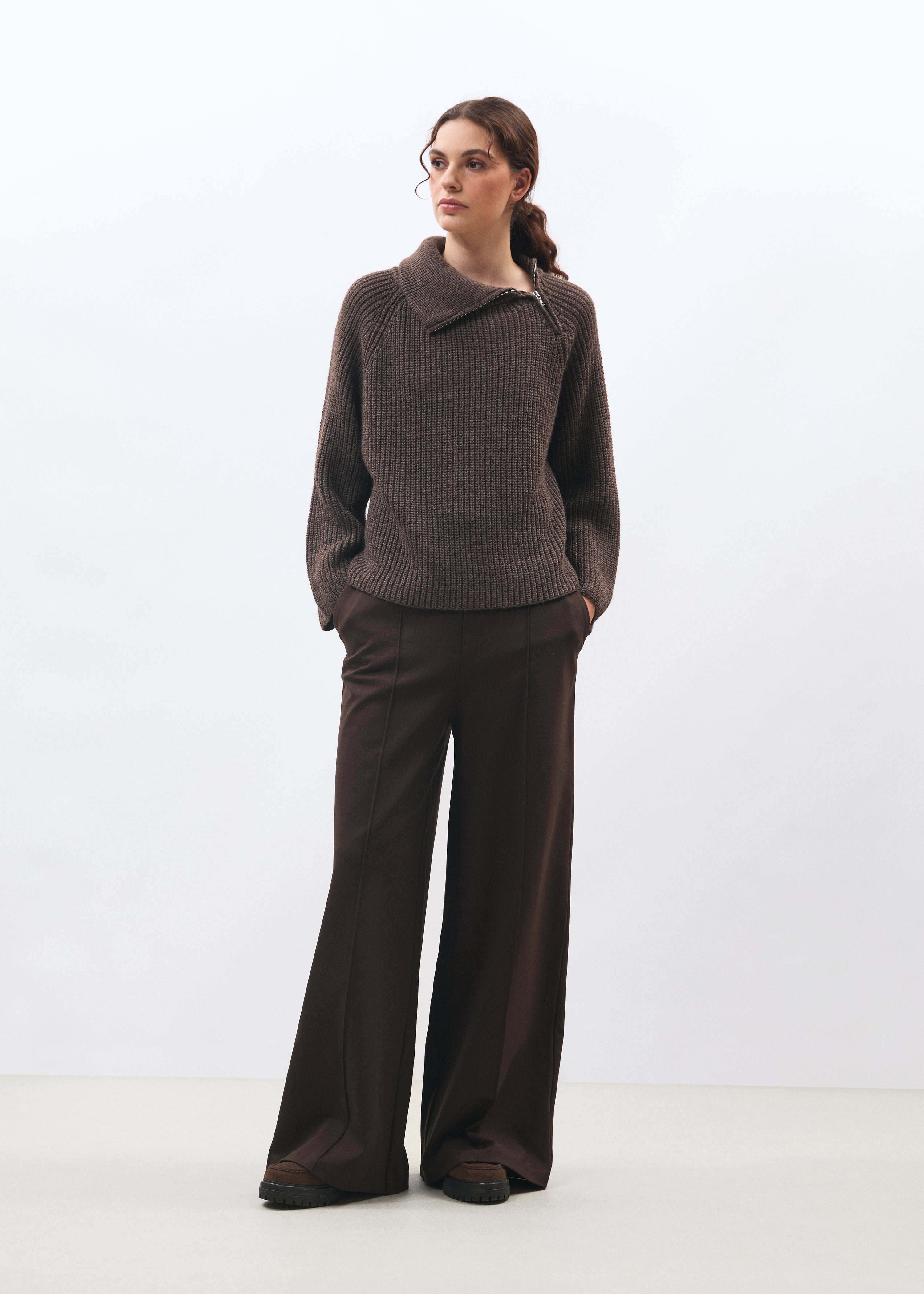 Pantalon marron - CHOCOLAT#couleur_CHOCOLAT