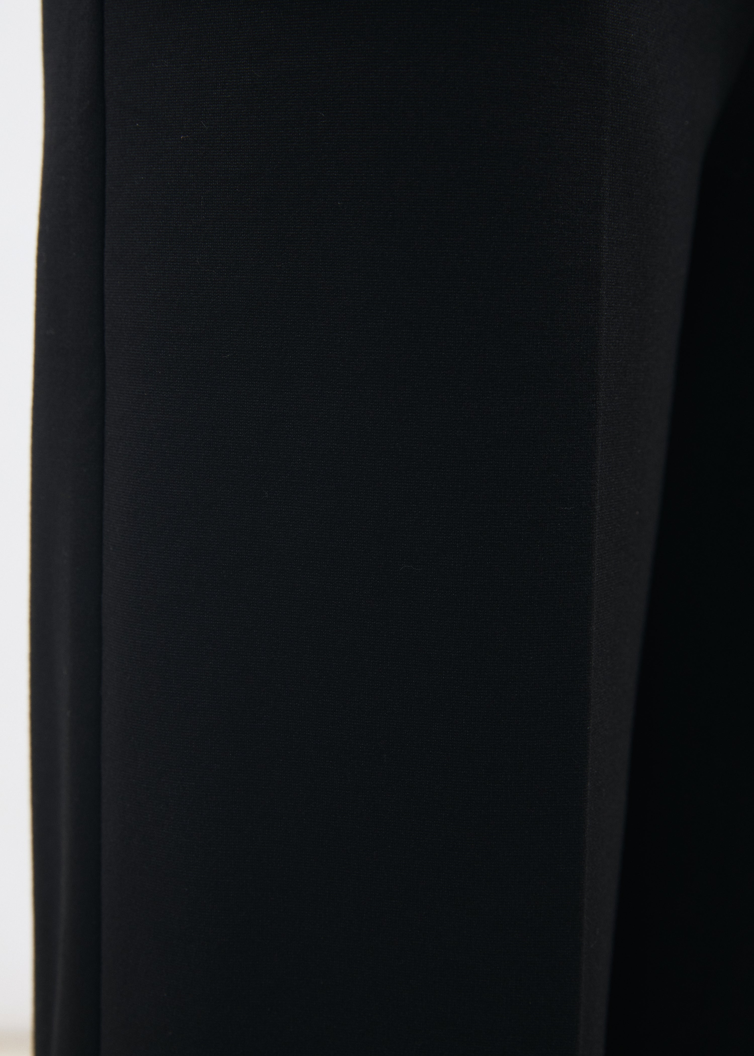 Pantalon large 7/8ème noir en milano - NOIR#couleur_NOIR