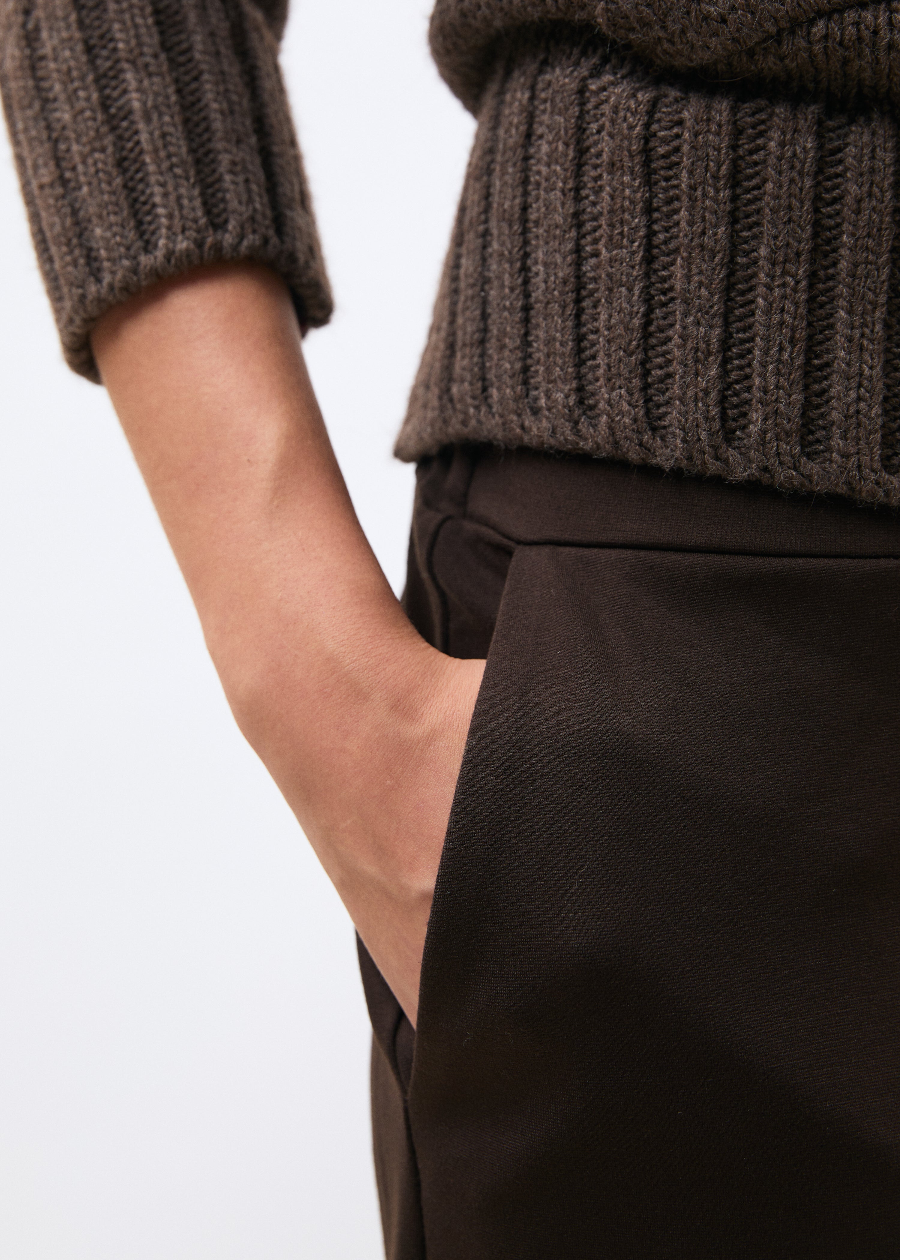 Pantalon marron - CHOCOLAT#couleur_CHOCOLAT