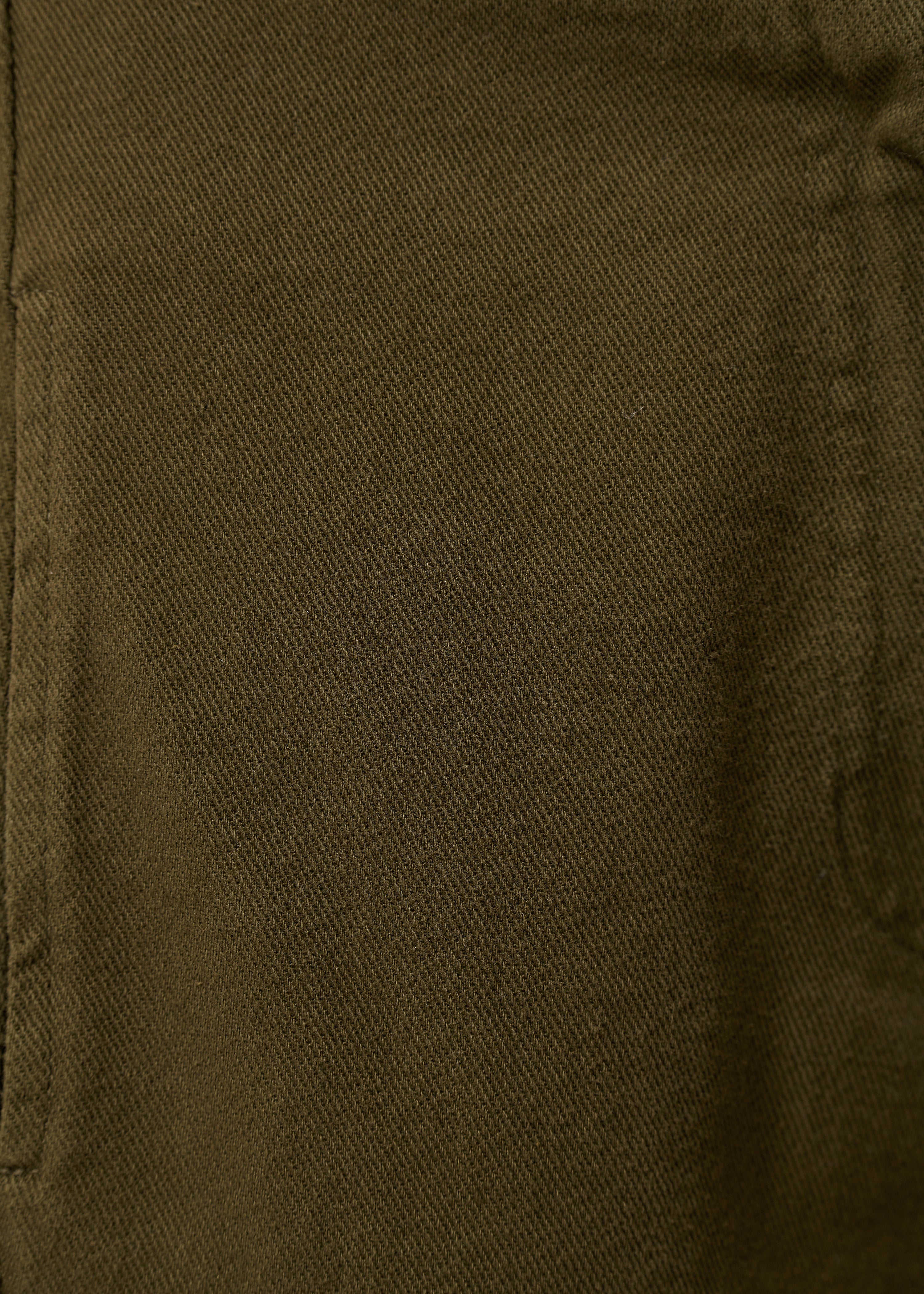 Pantalon barrel vert en coton taille haute - MILITAIRE#couleur_MILITAIRE