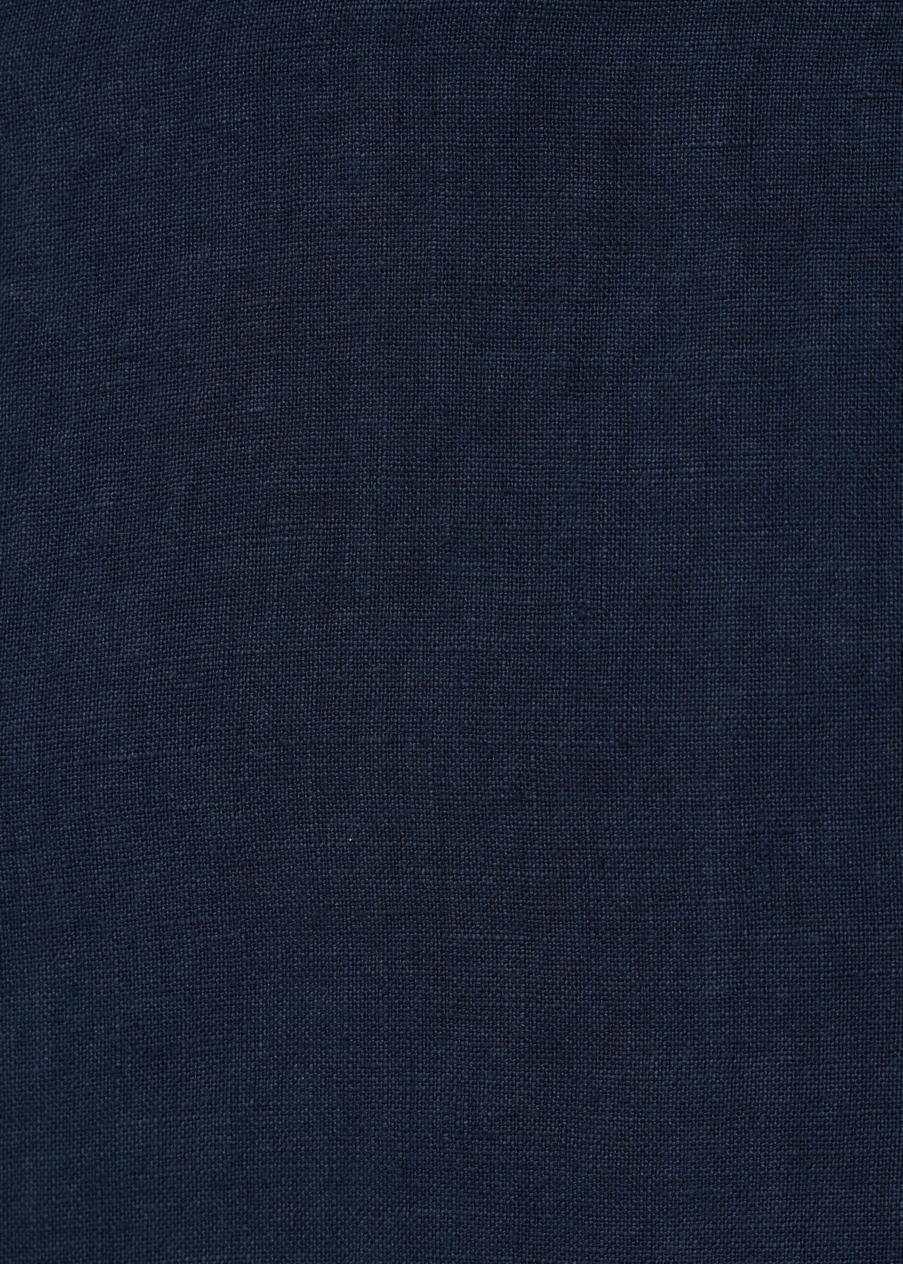 Pantalon jupe culotte bleu foncé en lin - NAVY#couleur_NAVY