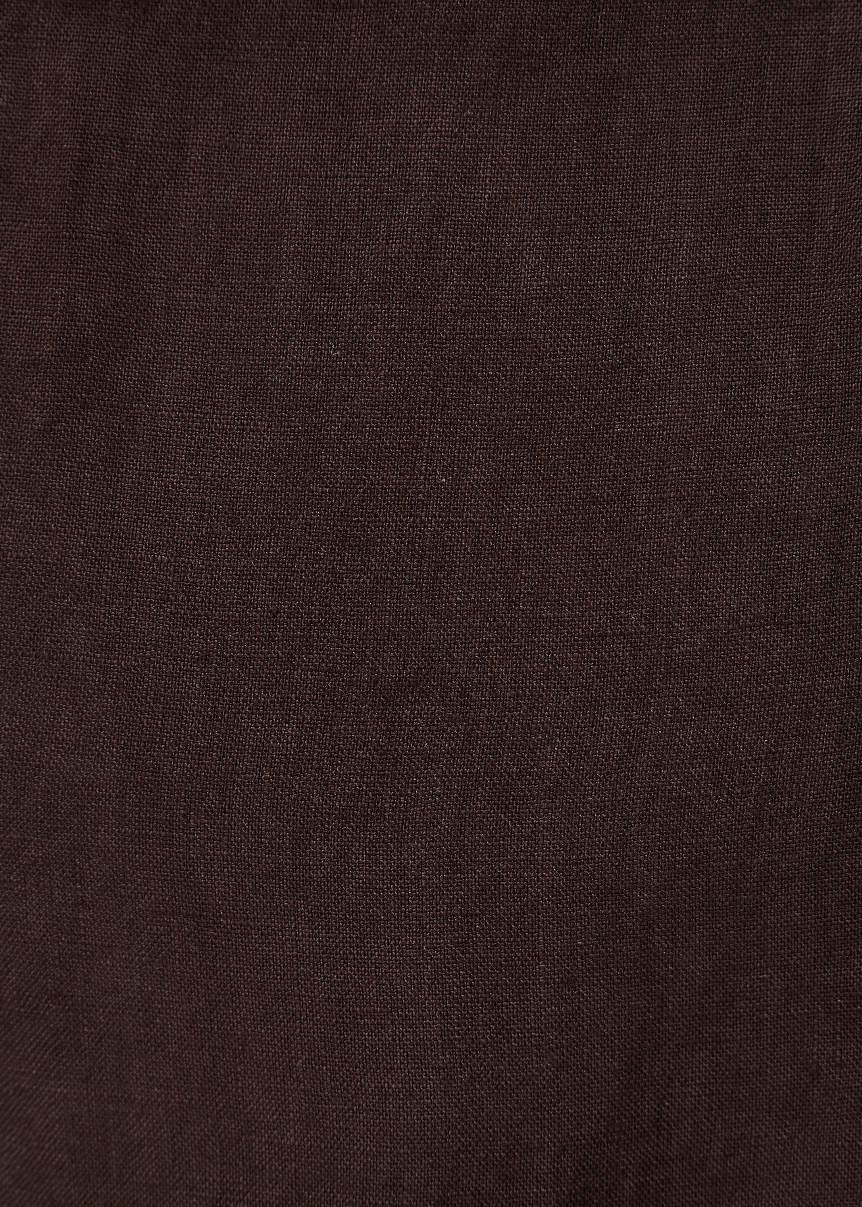 Pantalon jupe culotte marron en lin - CHOCOLAT#couleur_CHOCOLAT