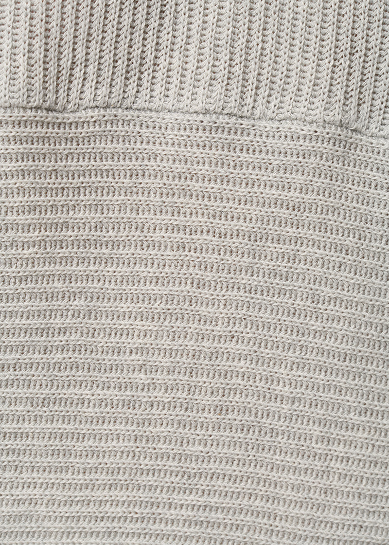 Pull gris asymétrique en maille - GRIS CHINE#couleur_GRIS CHINE