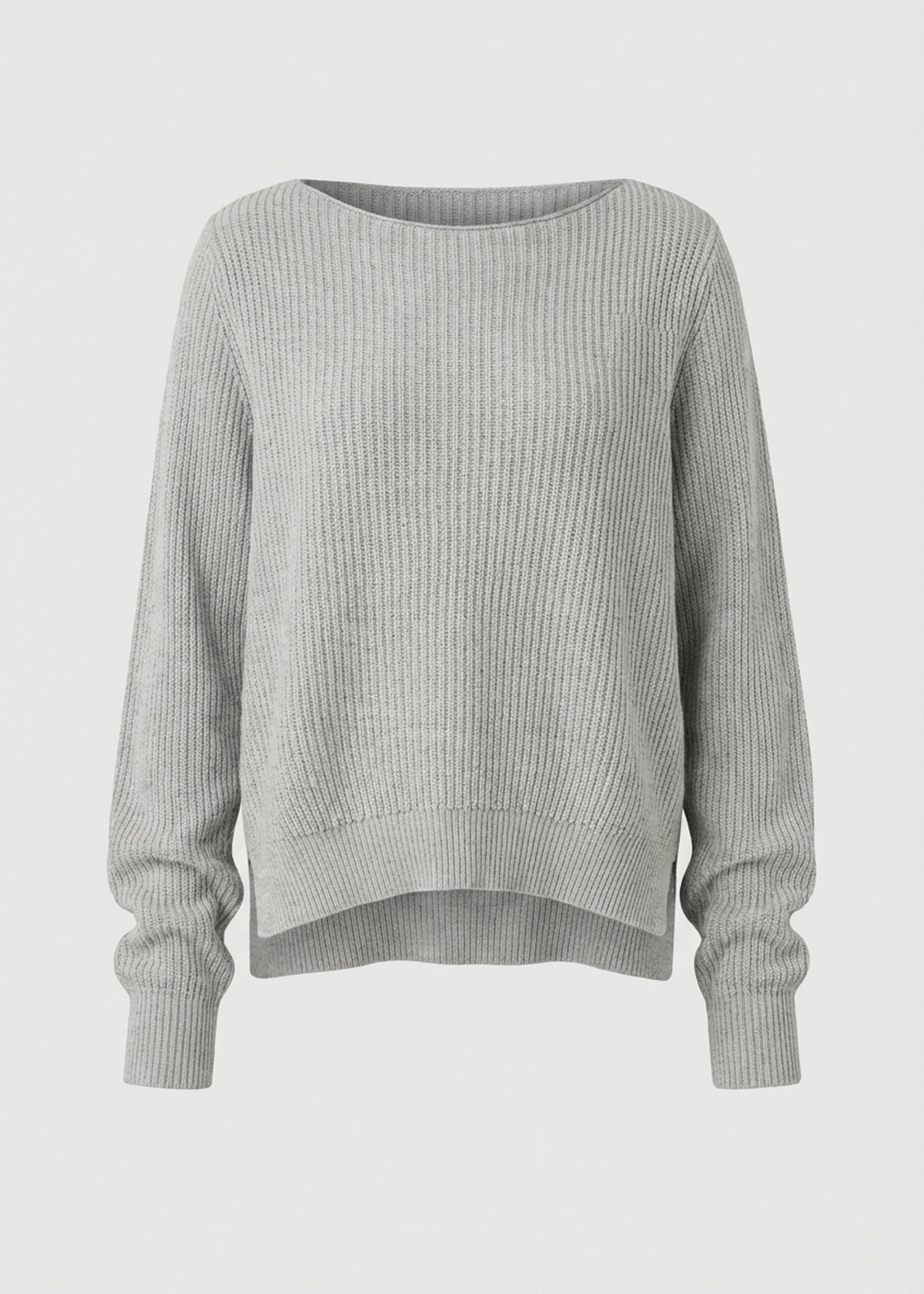 Pull gris loose en maille - GRIS CHINE#couleur_GRIS CHINE