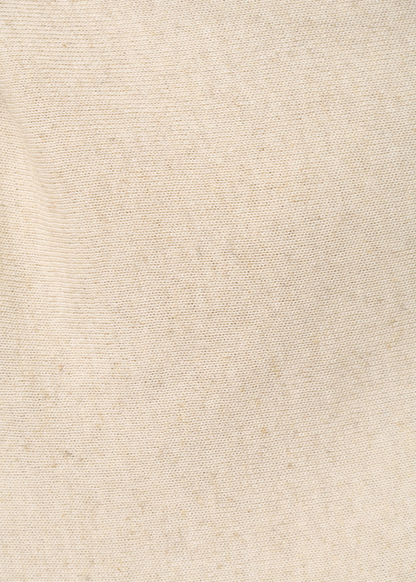 Pull beige en maille fluide avec foulard - NATUREL#couleur_NATUREL