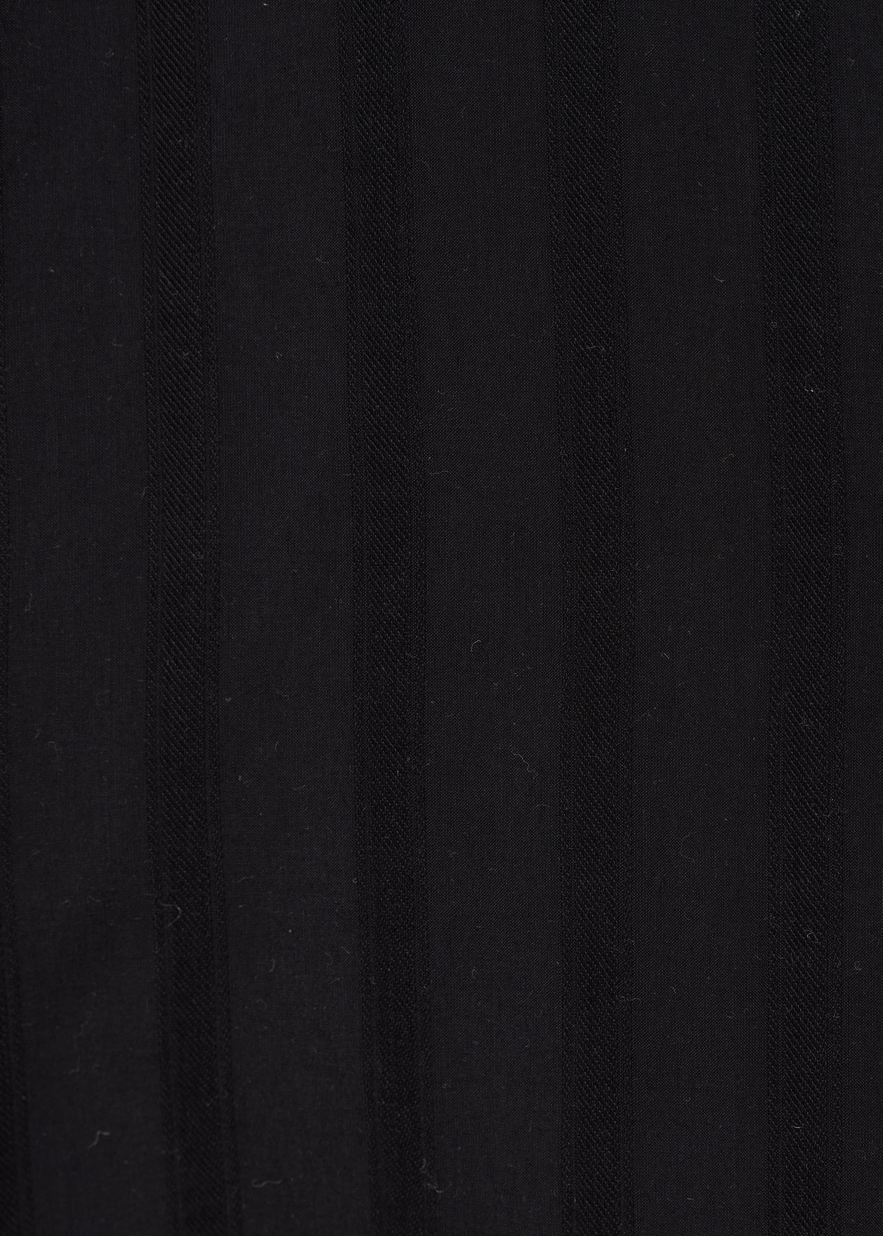 Robe droite noire à rayures texturées - NOIR#couleur_NOIR
