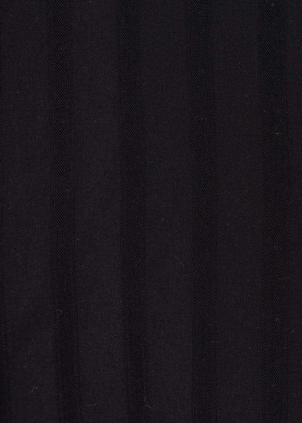 Robe droite noire à rayures texturées - NOIR#couleur_NOIR