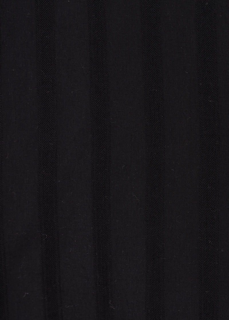 Robe droite noire à rayures texturées - NOIR#couleur_NOIR