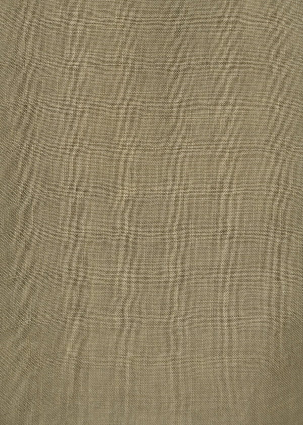 Robe kaki sans manches en lin - ARMY#couleur_ARMY