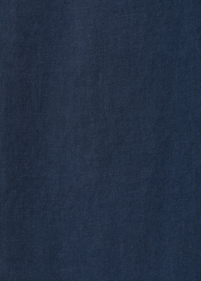 Robe bleue sans manches en lin - NAVY#couleur_NAVY