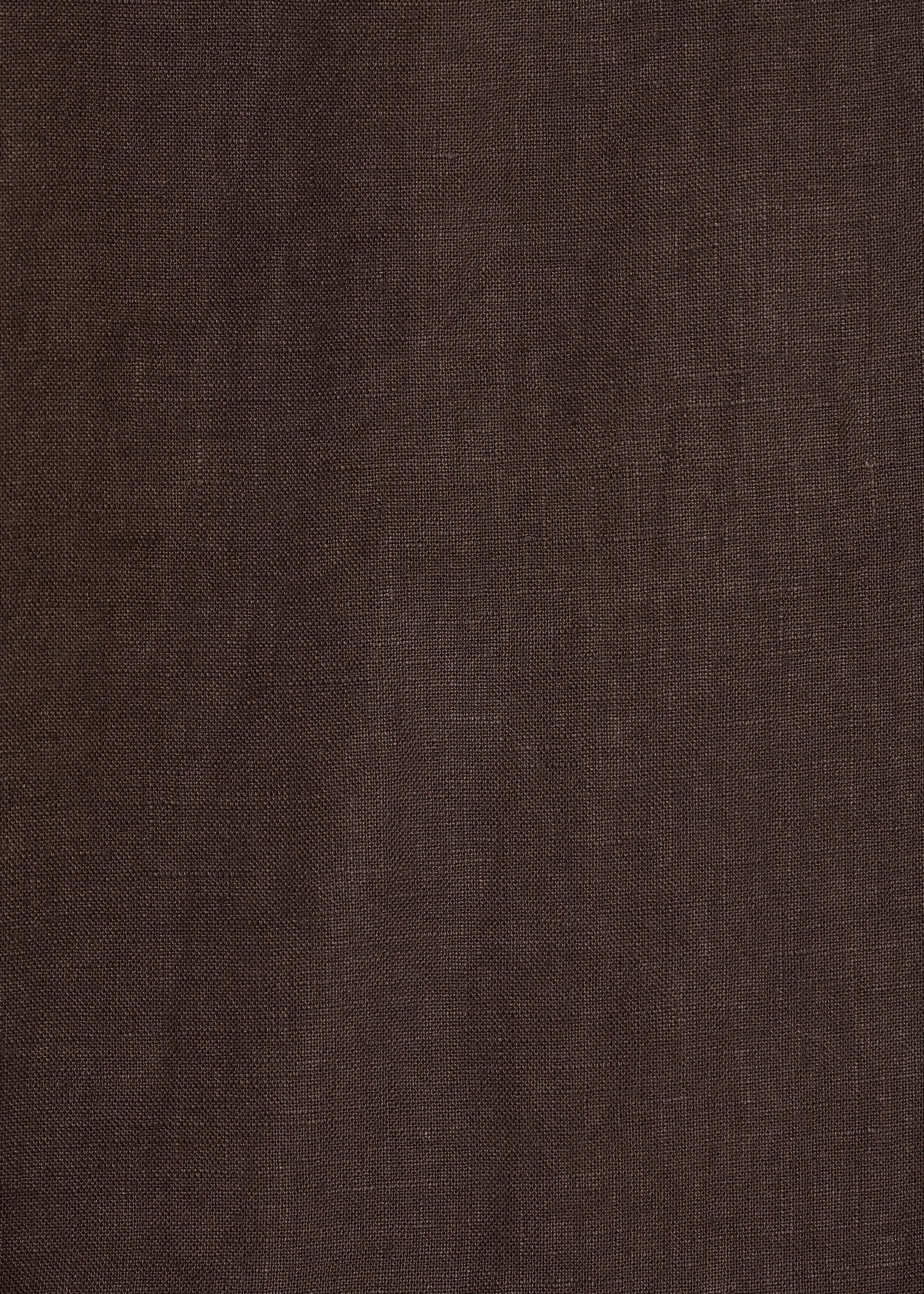 Robe marron sans manches en lin - CHOCOLAT#couleur_CHOCOLAT