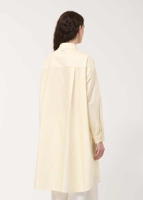 Robe chemise jaune à rayures abstraites - COLZA#couleur_COLZA