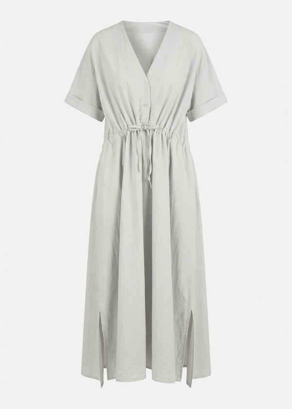 Robe longue coulissée beige  - BEIGE#couleur_BEIGE