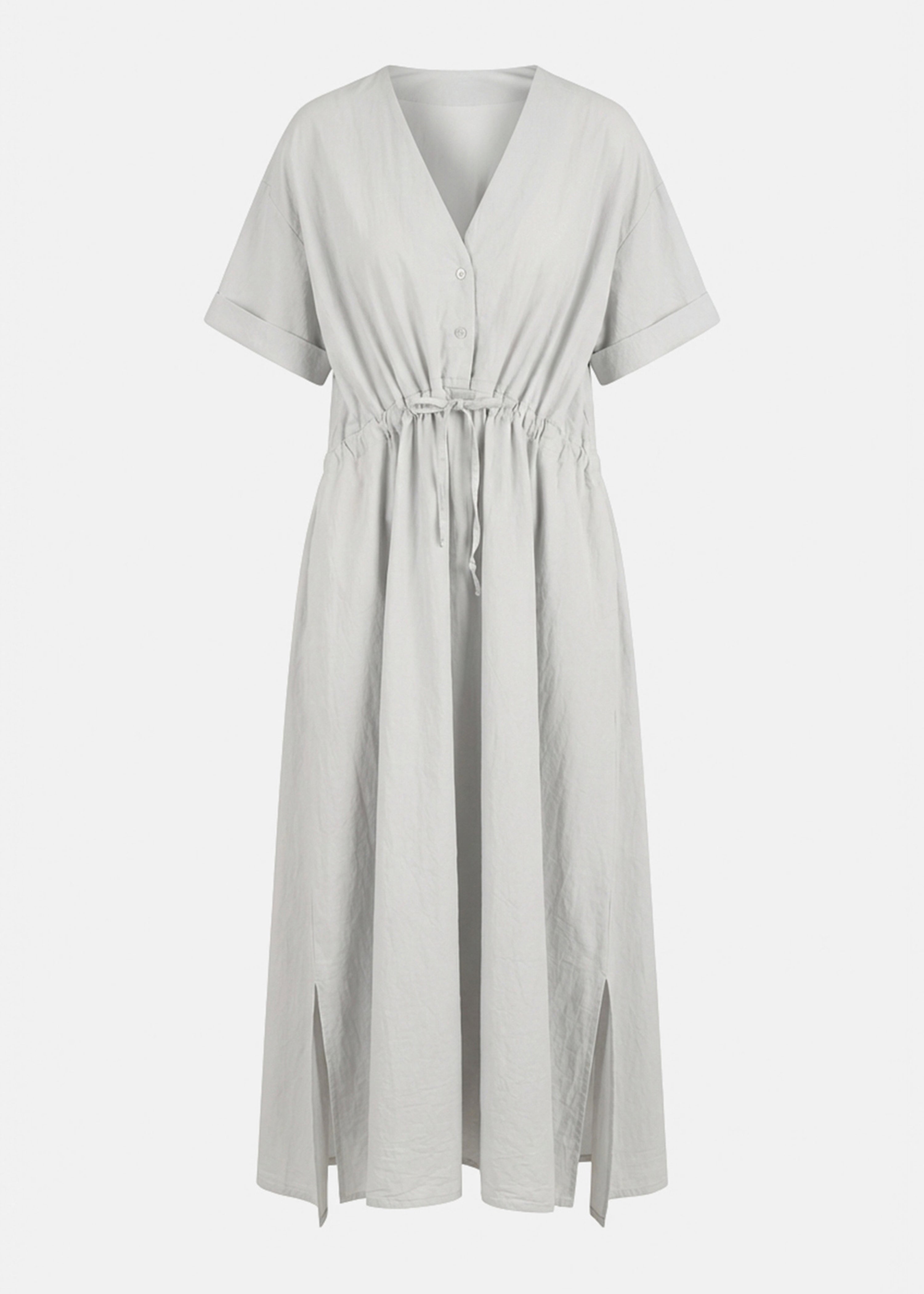 Robe longue coulissée beige  - BEIGE#couleur_BEIGE