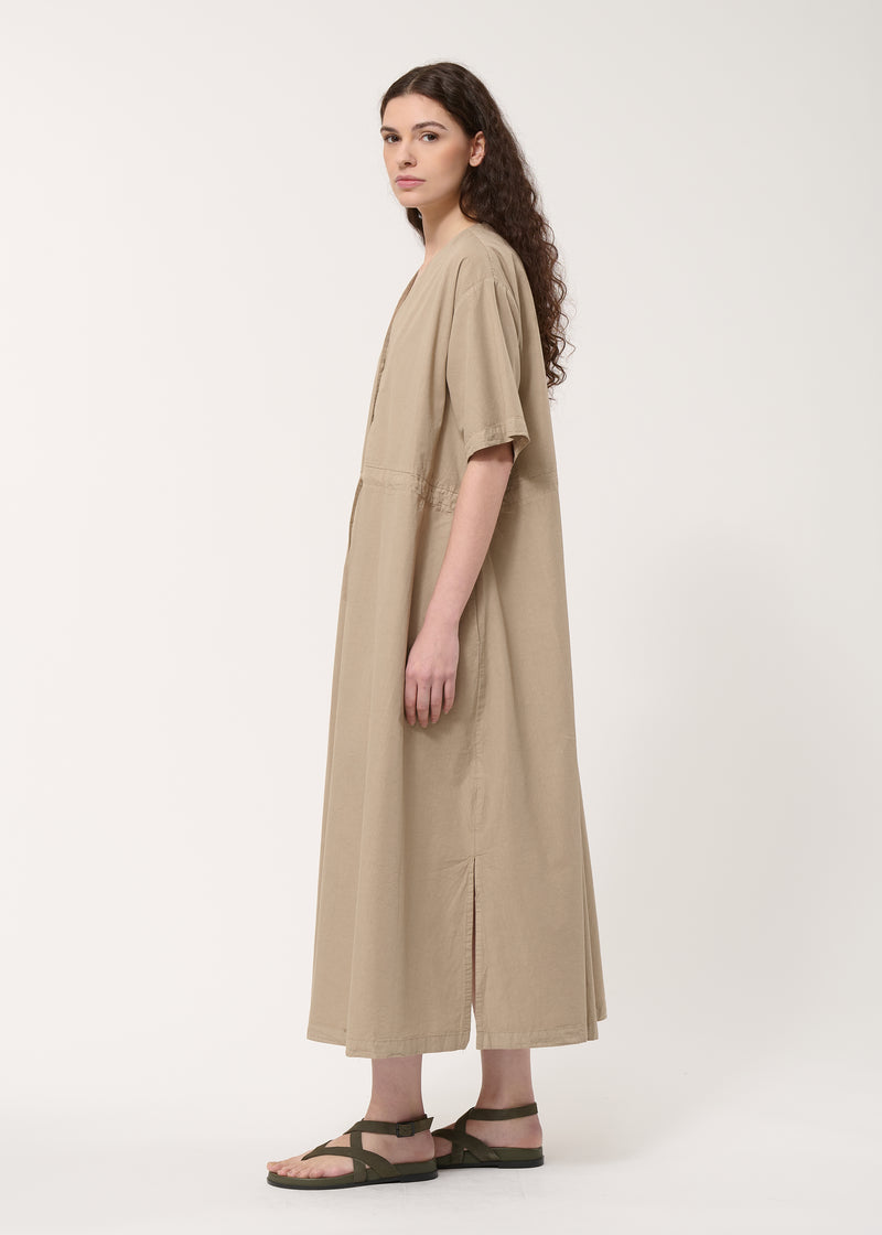 Robe longue coulissée beige  - BEIGE#couleur_BEIGE