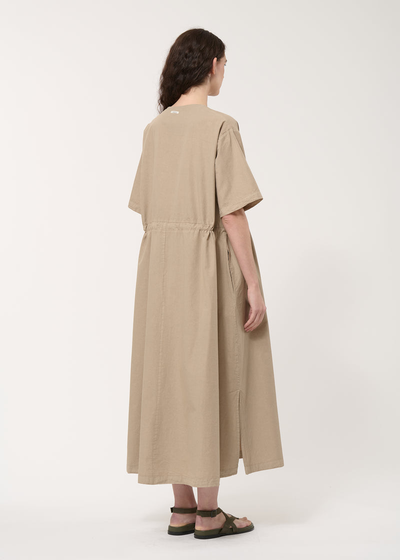 Robe longue coulissée beige  - BEIGE#couleur_BEIGE