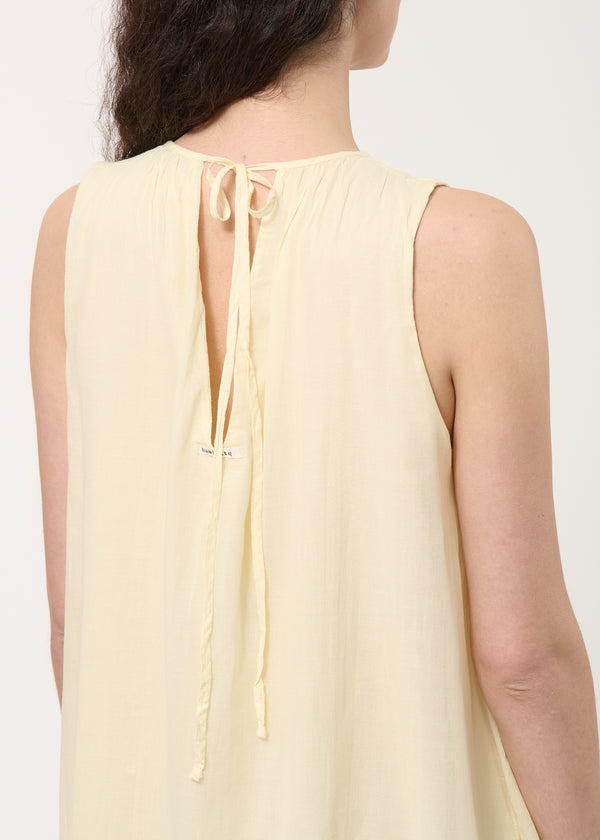 Robe longue froncée jaune pâle - COLZA#couleur_COLZA