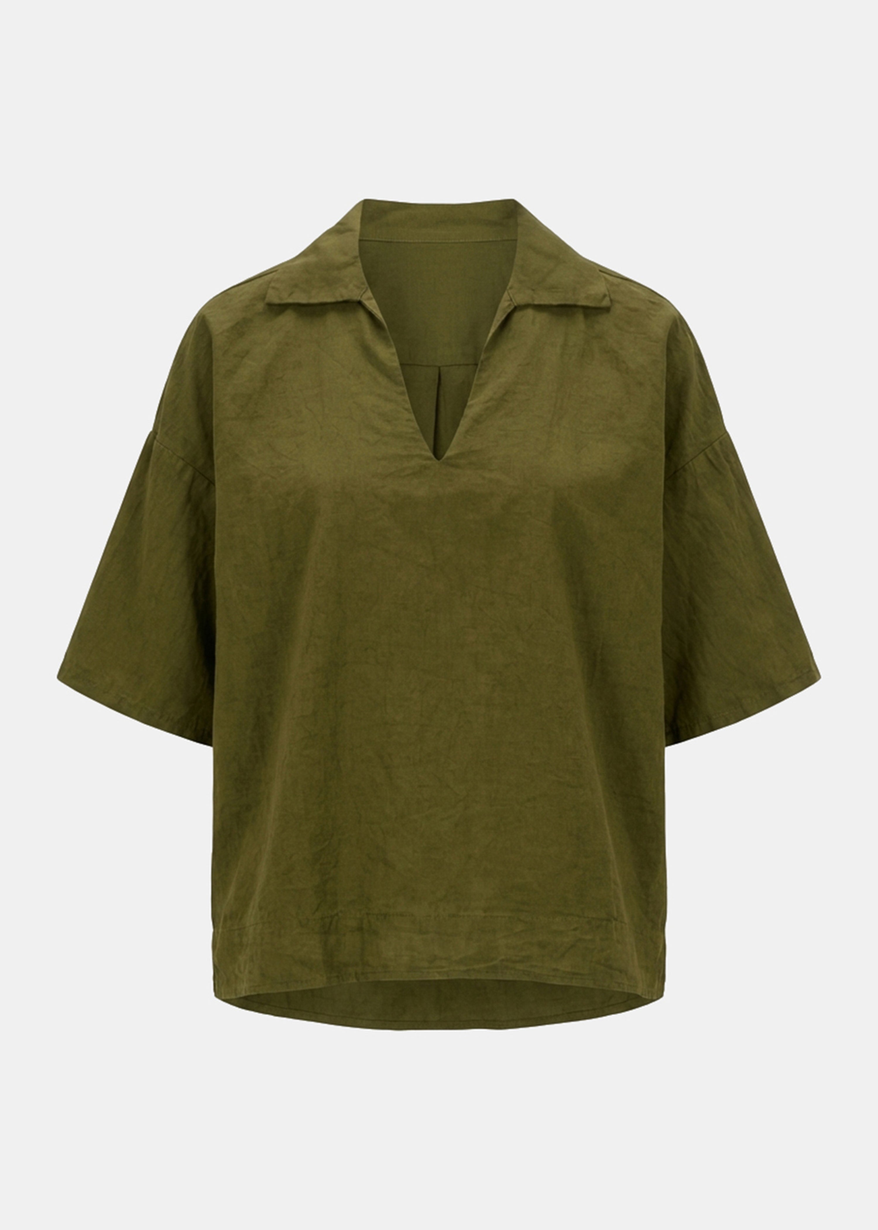 Top loose kaki en coton - MILITAIRE#couleur_MILITAIRE