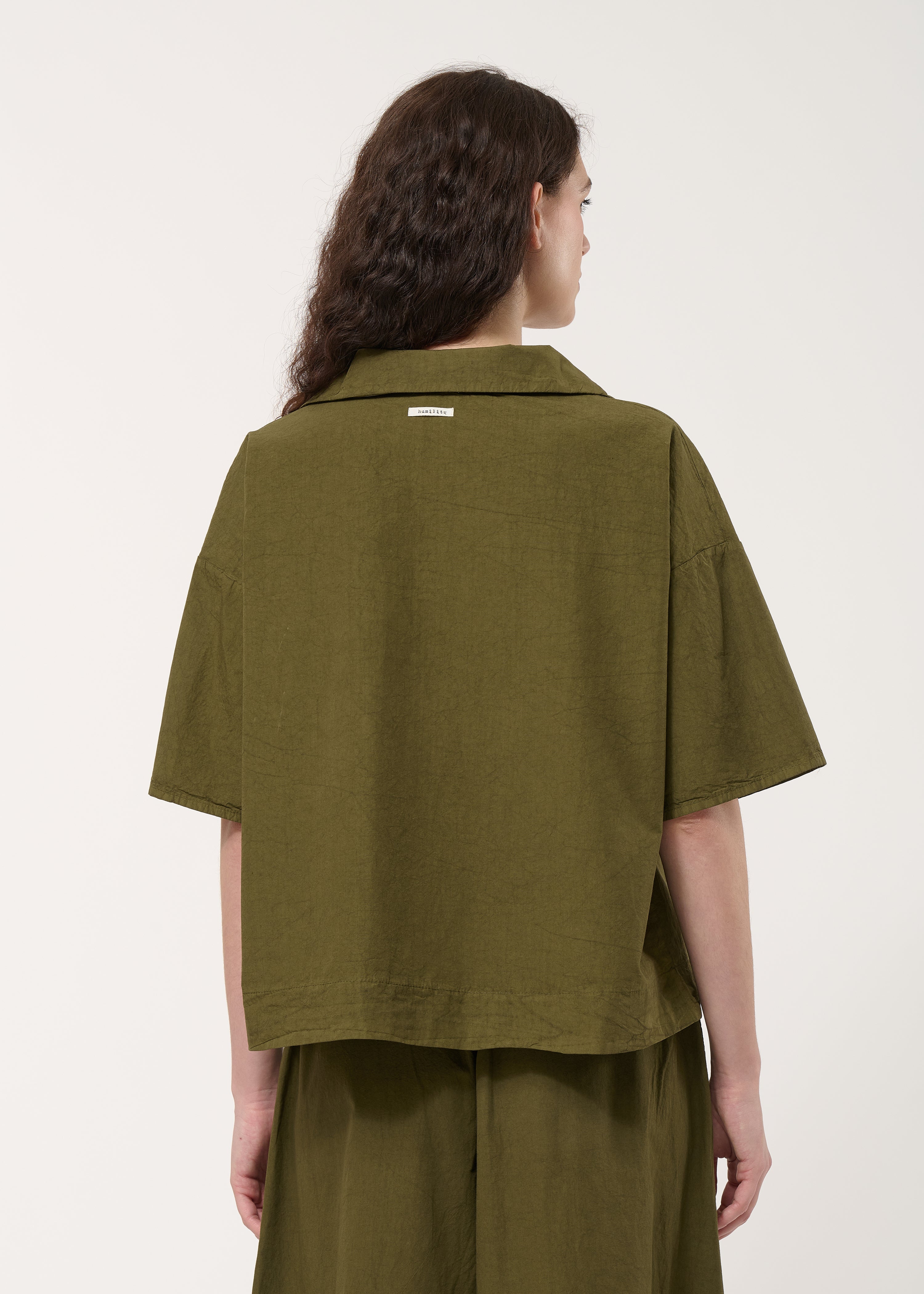 Top loose kaki en coton - MILITAIRE#couleur_MILITAIRE