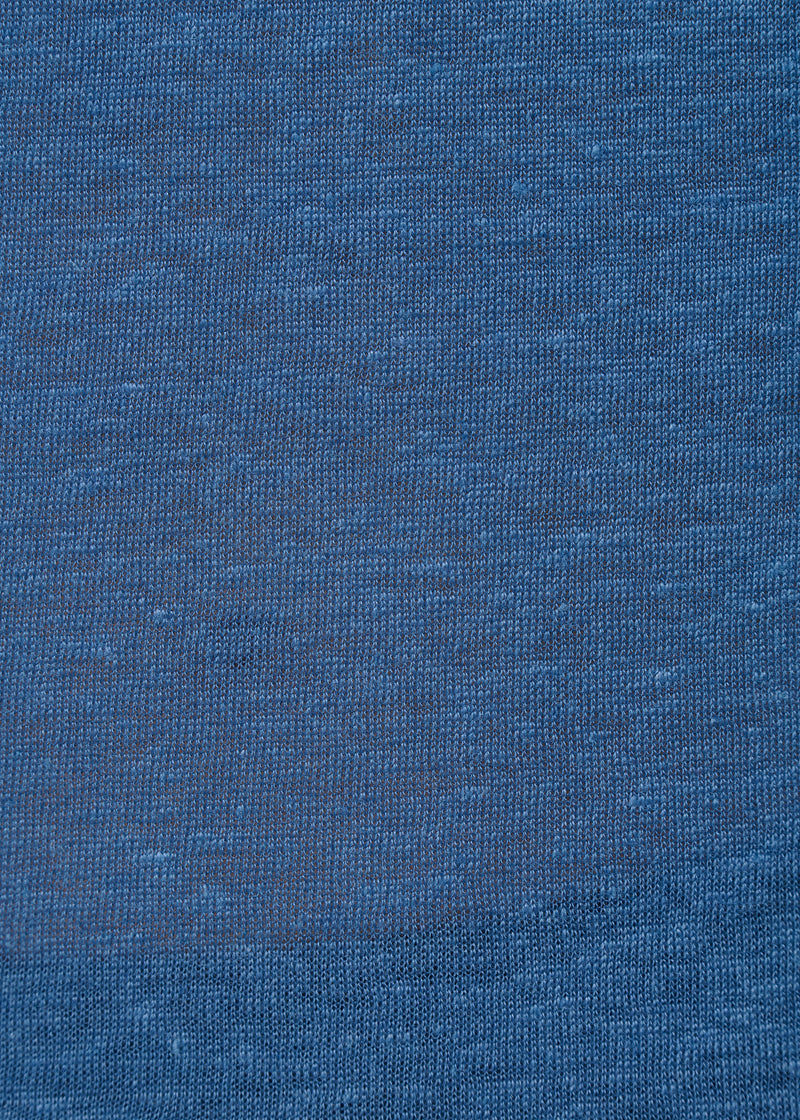Débardeur loose bleu en lin - DENIM#couleur_DENIM