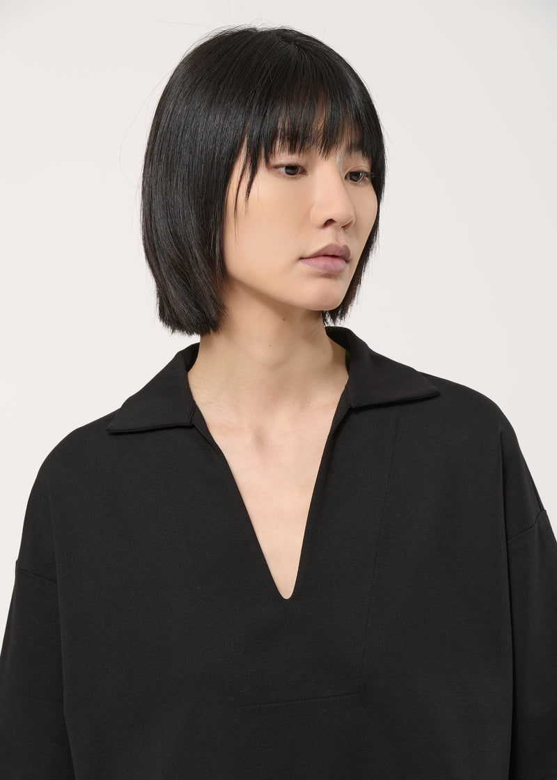 Top noir en jersey milano - NOIR#couleur_NOIR