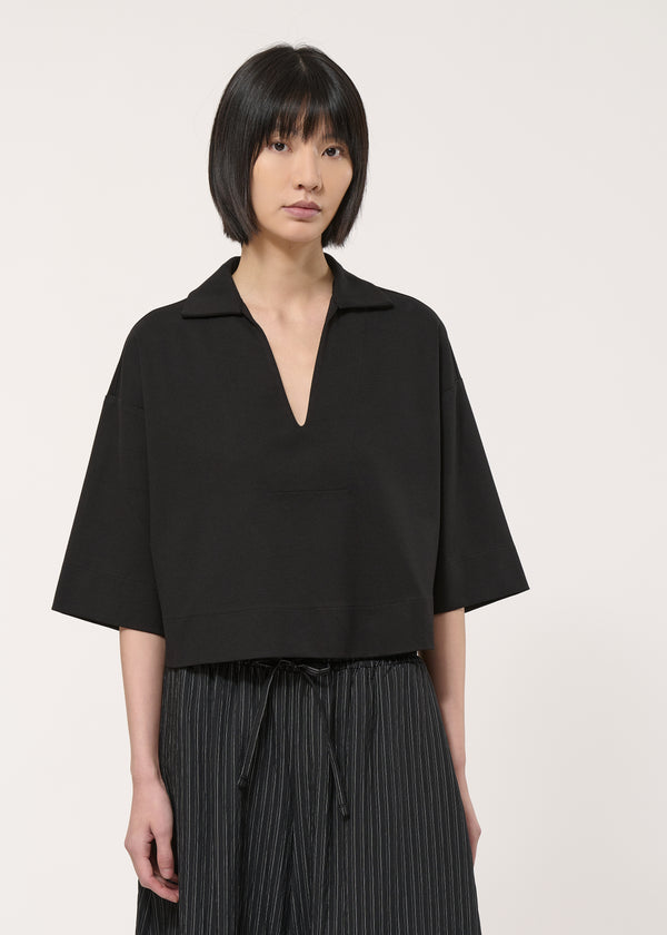 Top noir en jersey milano - NOIR#couleur_NOIR