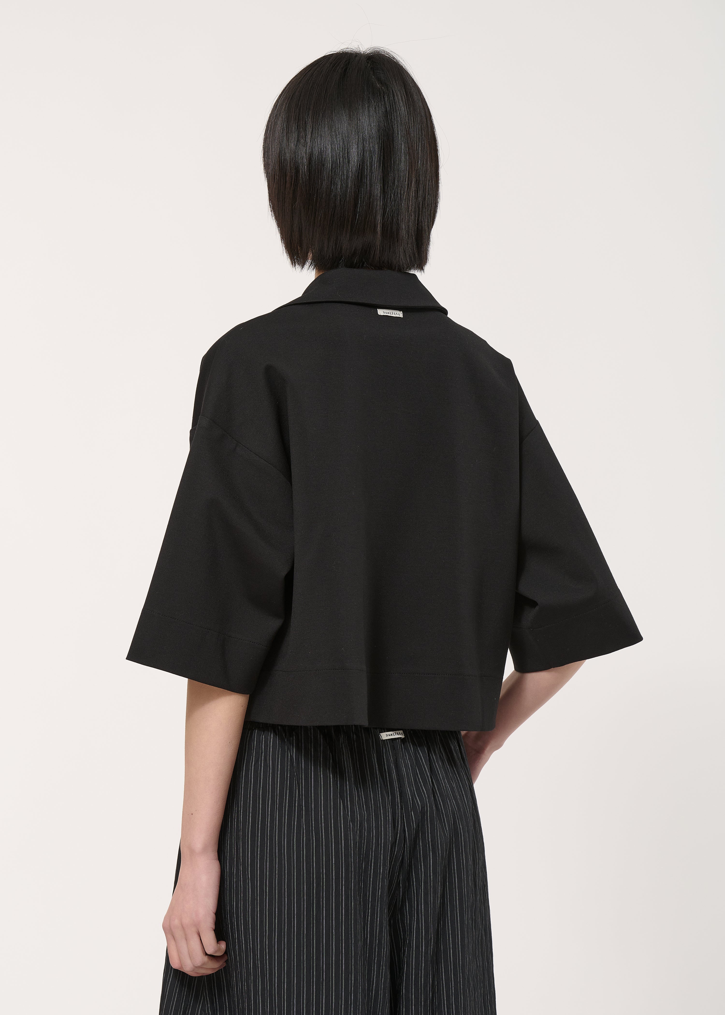 Top noir en jersey milano - NOIR#couleur_NOIR