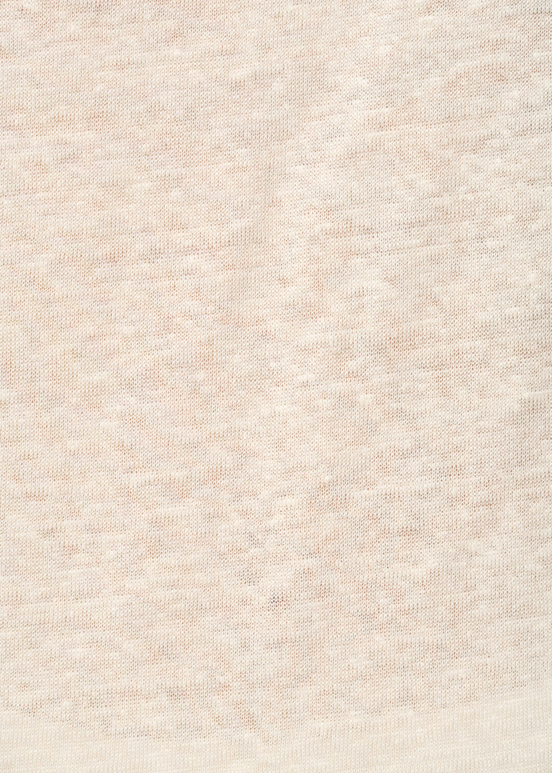 T-shirt loose écru en lin - NATUREL#couleur_NATUREL