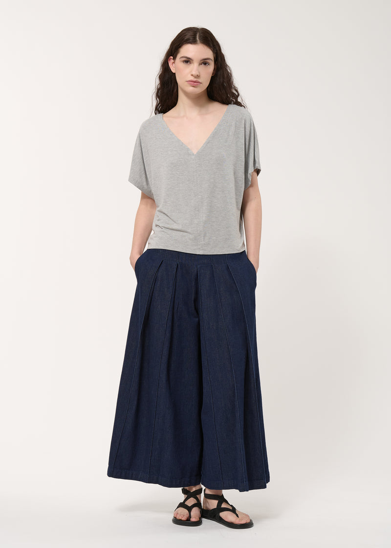 T-shirt oversize gris en jersey ultra soft - GRIS CHINE#couleur_GRIS CHINE