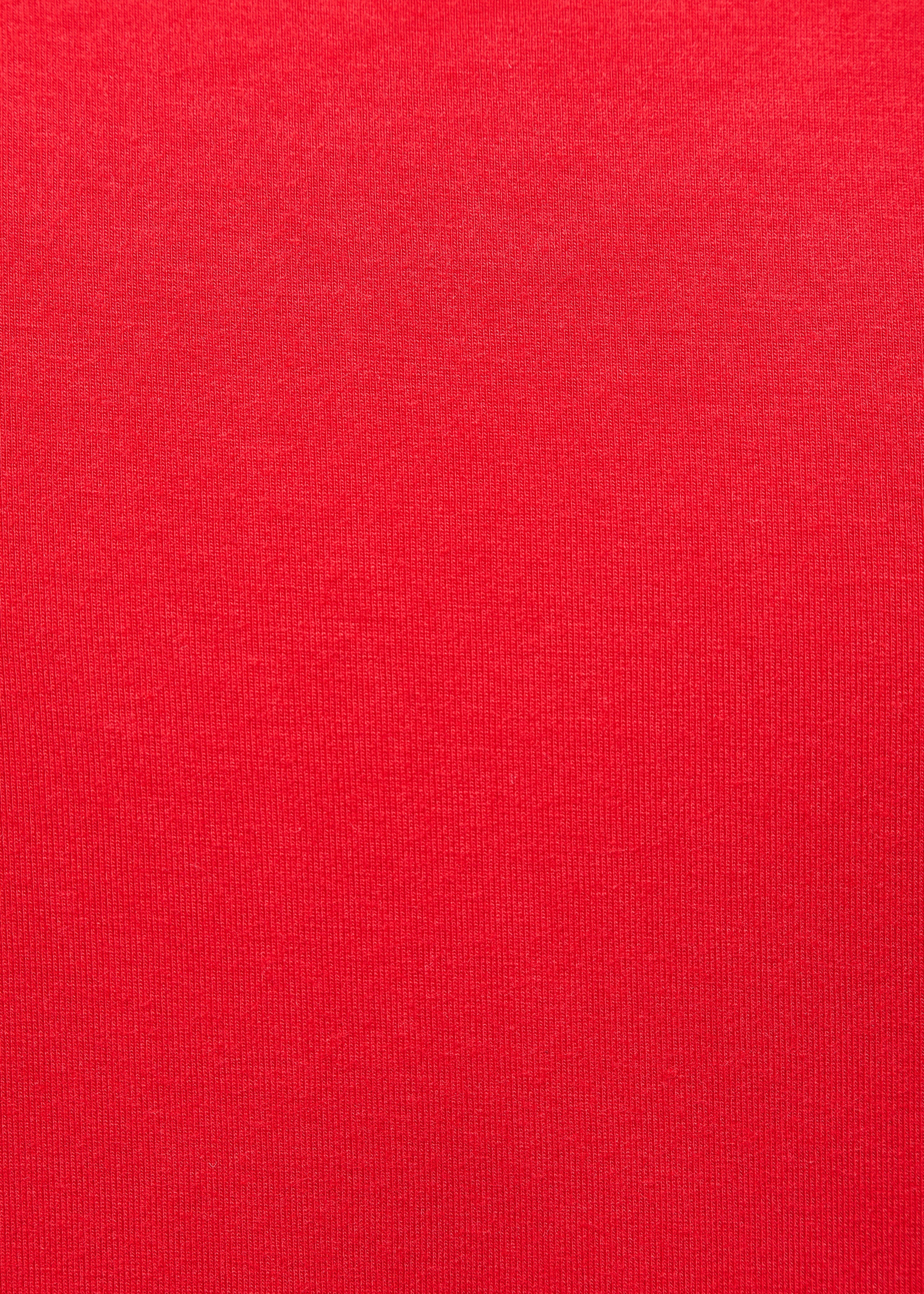 T-shirt drapé rouge en jersey ultra soft - VERMILLON#couleur_VERMILLON