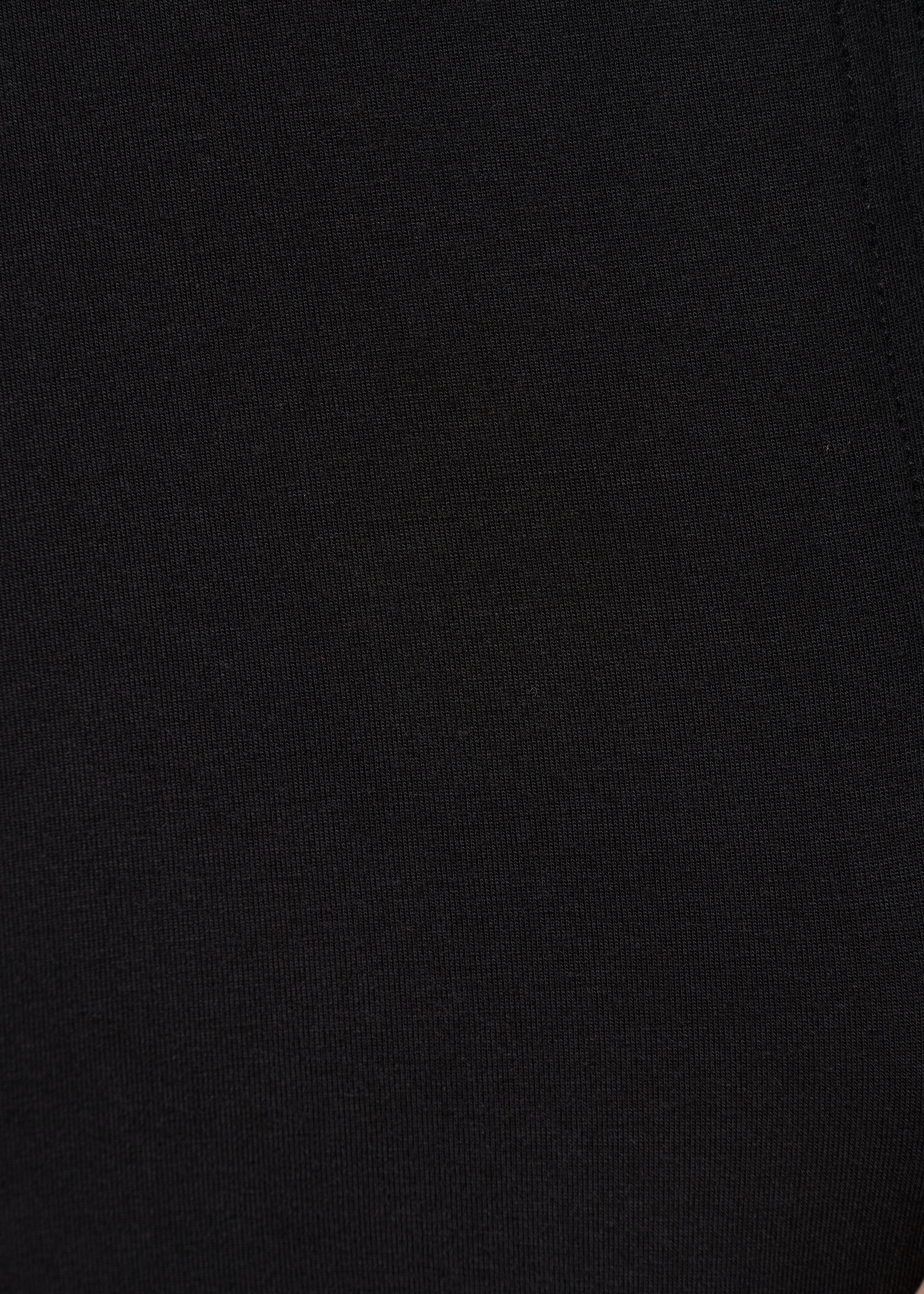 T-shirt drapé noir en jersey ultra soft - NOIR#couleur_NOIR