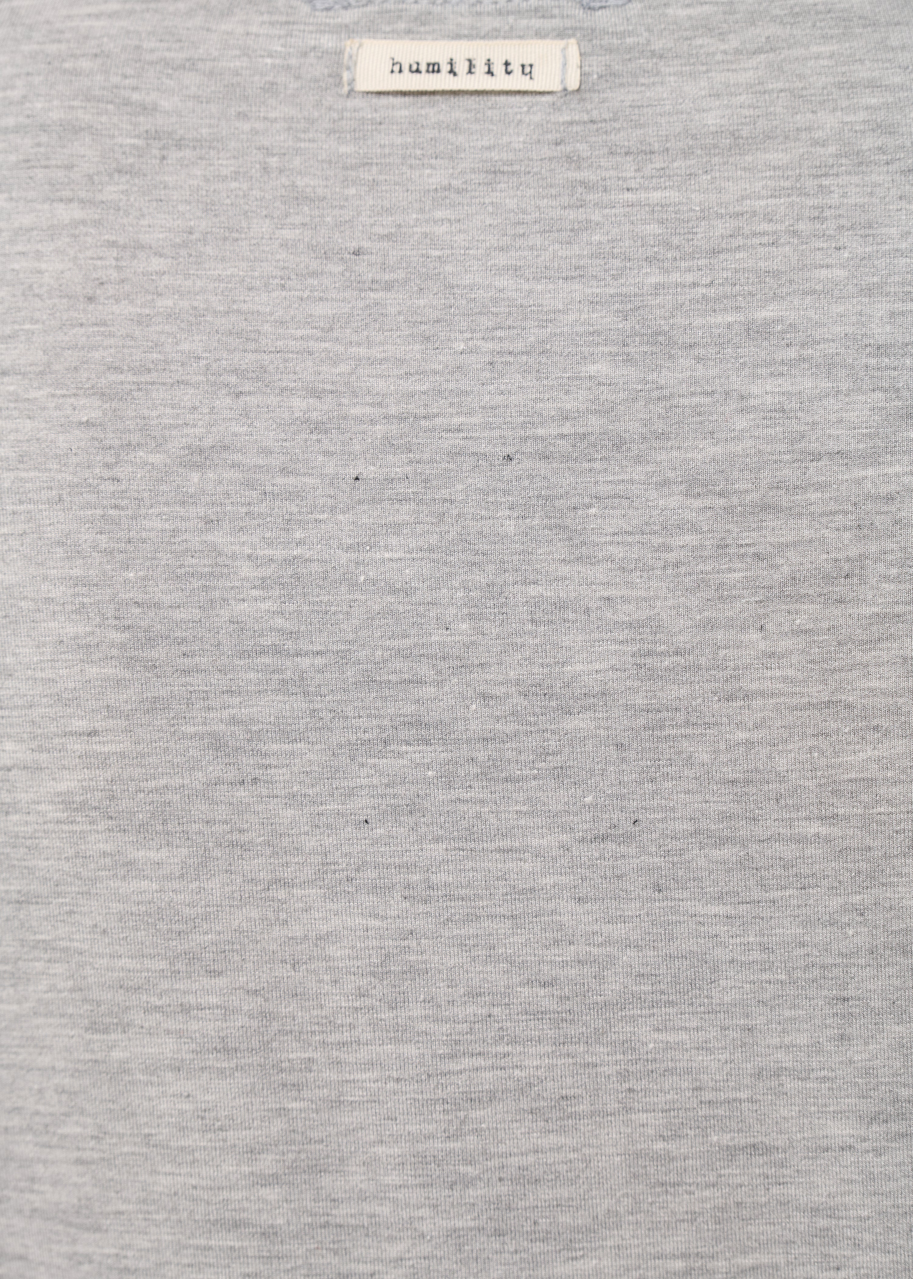 T-shirt drapé gris en jersey ultra soft - GRIS CHINE#couleur_GRIS CHINE