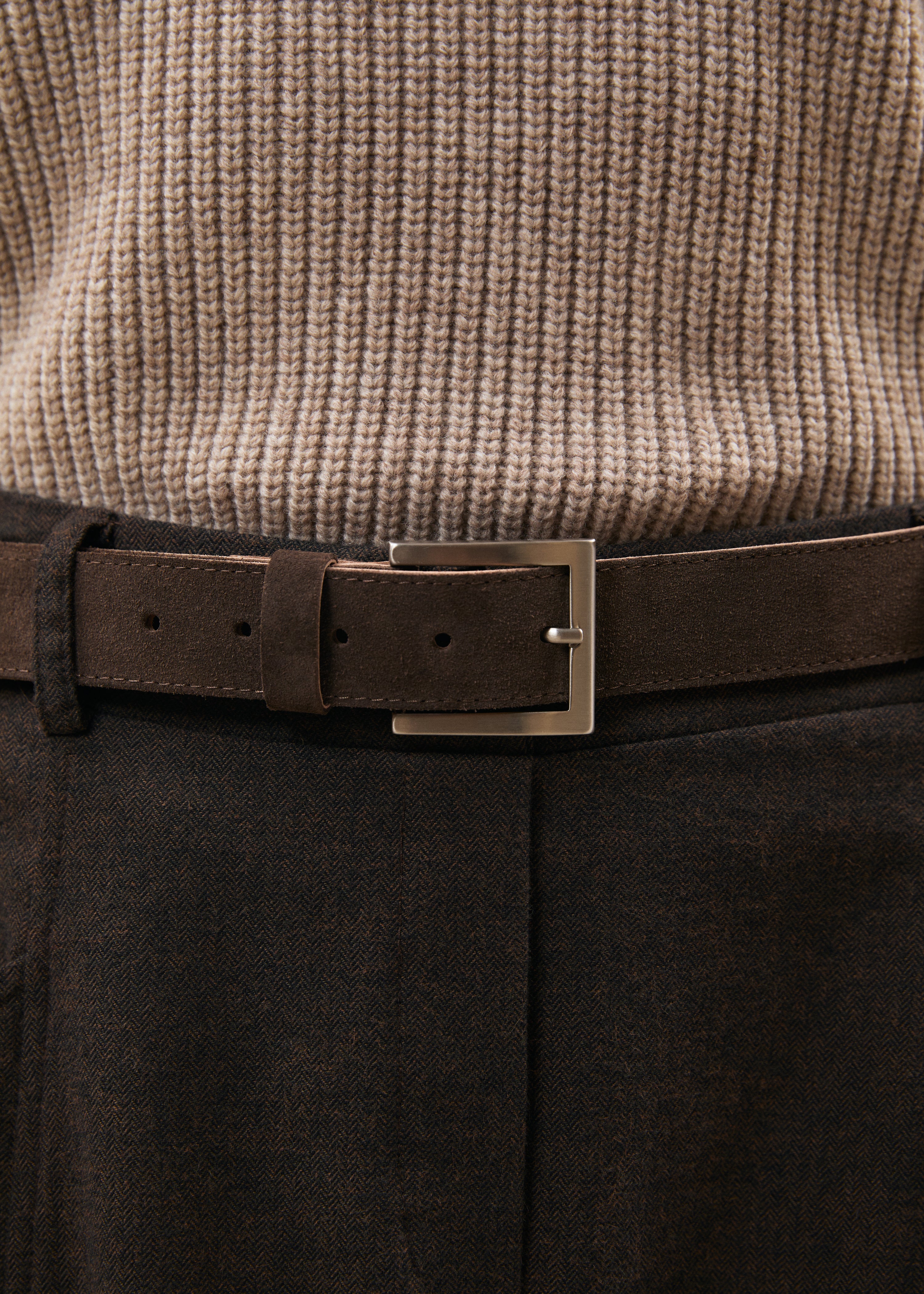 Ceinture marron en daim - CHOCOLAT#couleur_CHOCOLAT