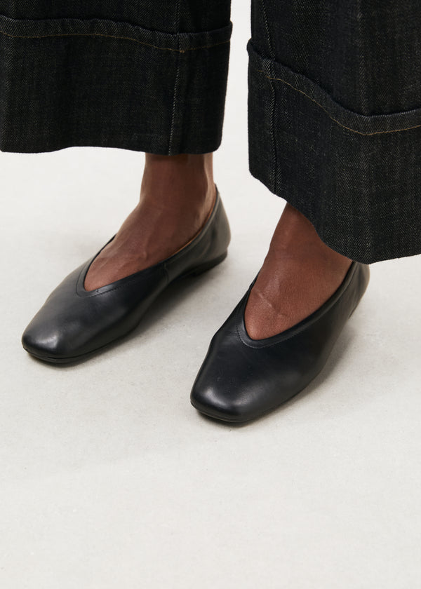 Ballerines noires en cuir - NOIR#couleur_NOIR
