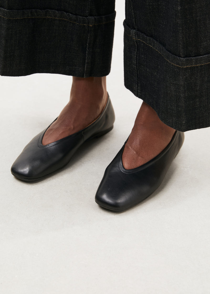 Ballerines noires en cuir - NOIR#couleur_NOIR