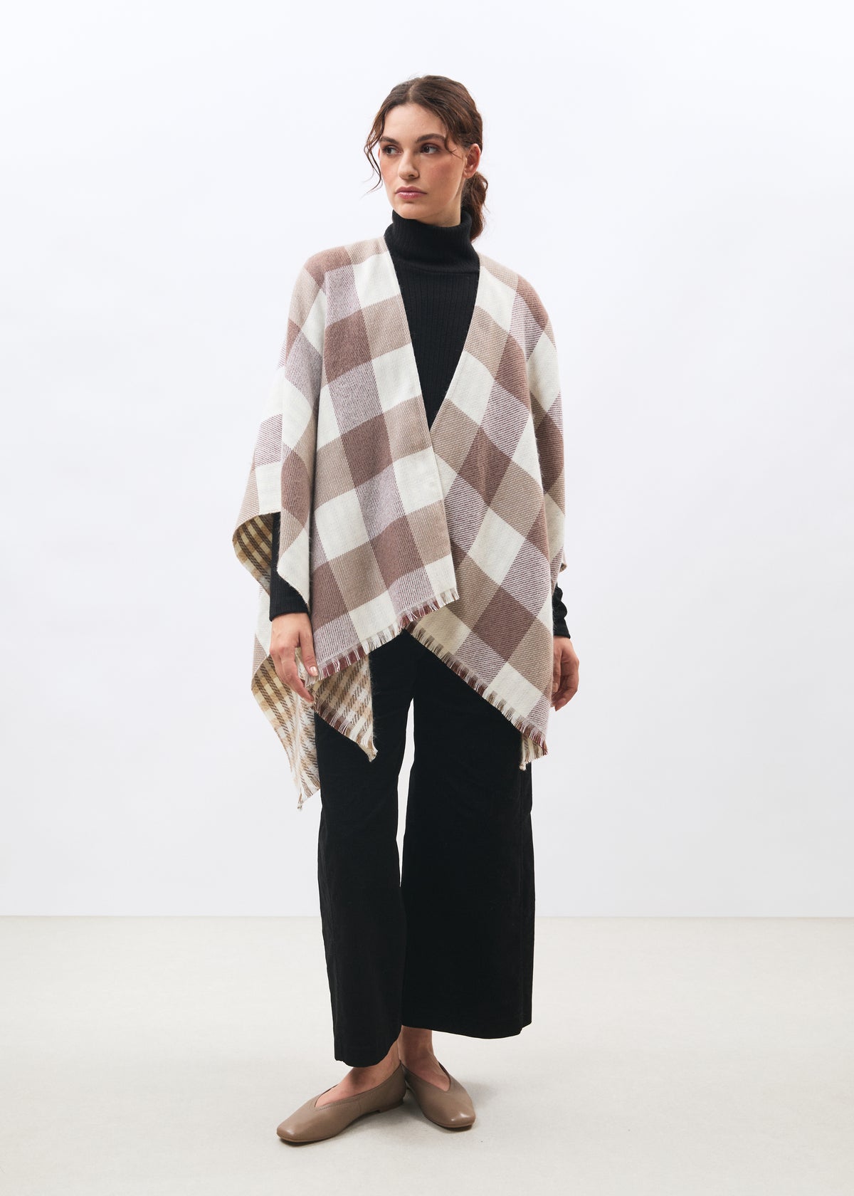 Écharpe écru et beige - Megumi - OFF WHITE/BEIGE#couleur_OFF WHITE/BEIGE