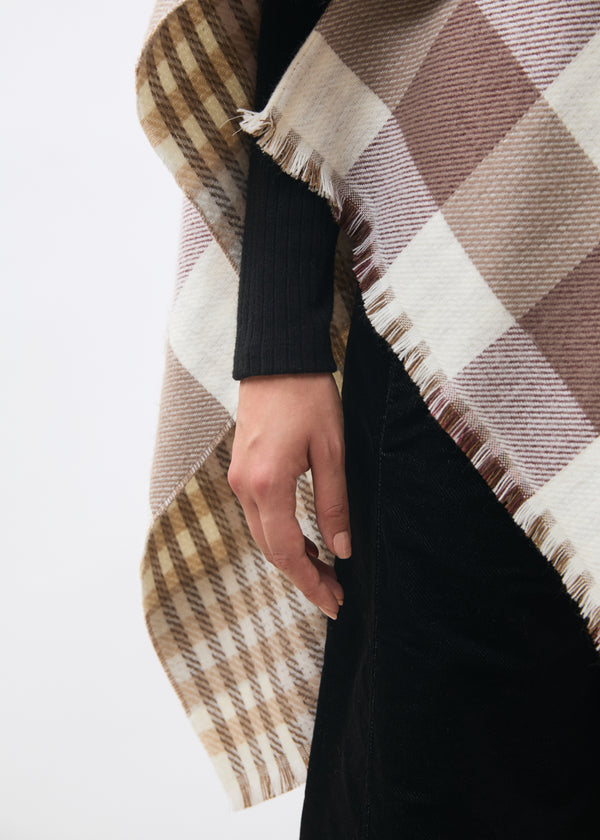 Écharpe écru et beige - Megumi - OFF WHITE/BEIGE#couleur_OFF WHITE/BEIGE