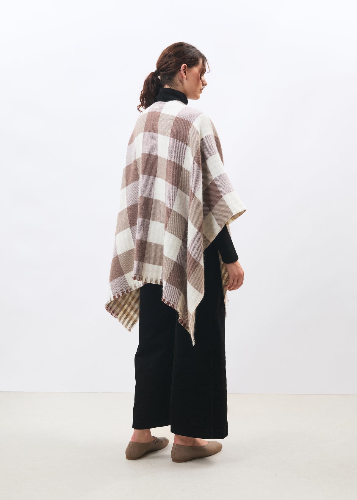 Écharpe écru et beige - Megumi - OFF WHITE/BEIGE#couleur_OFF WHITE/BEIGE