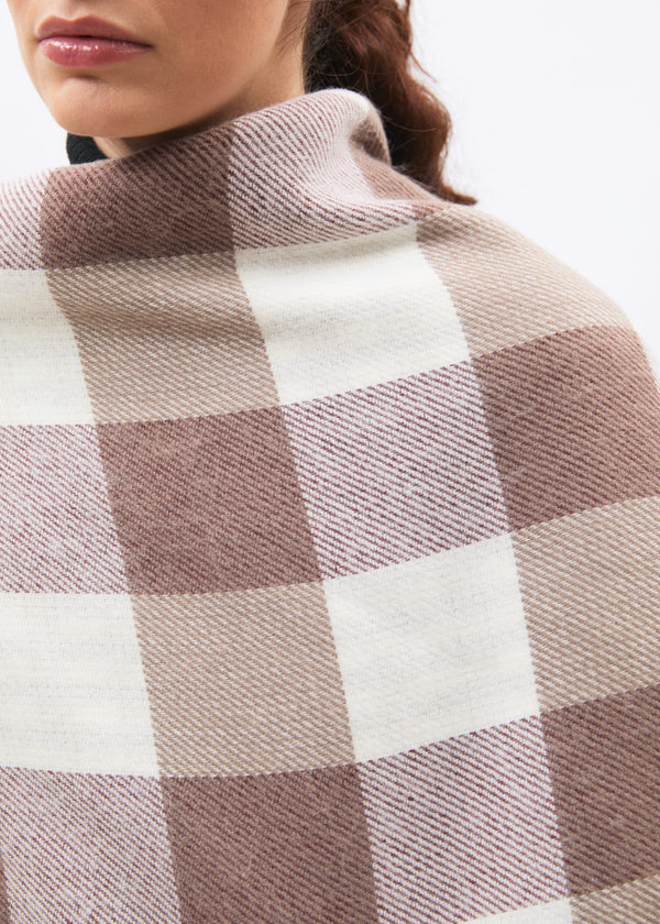 Écharpe écru et beige - Megumi - OFF WHITE/BEIGE#couleur_OFF WHITE/BEIGE