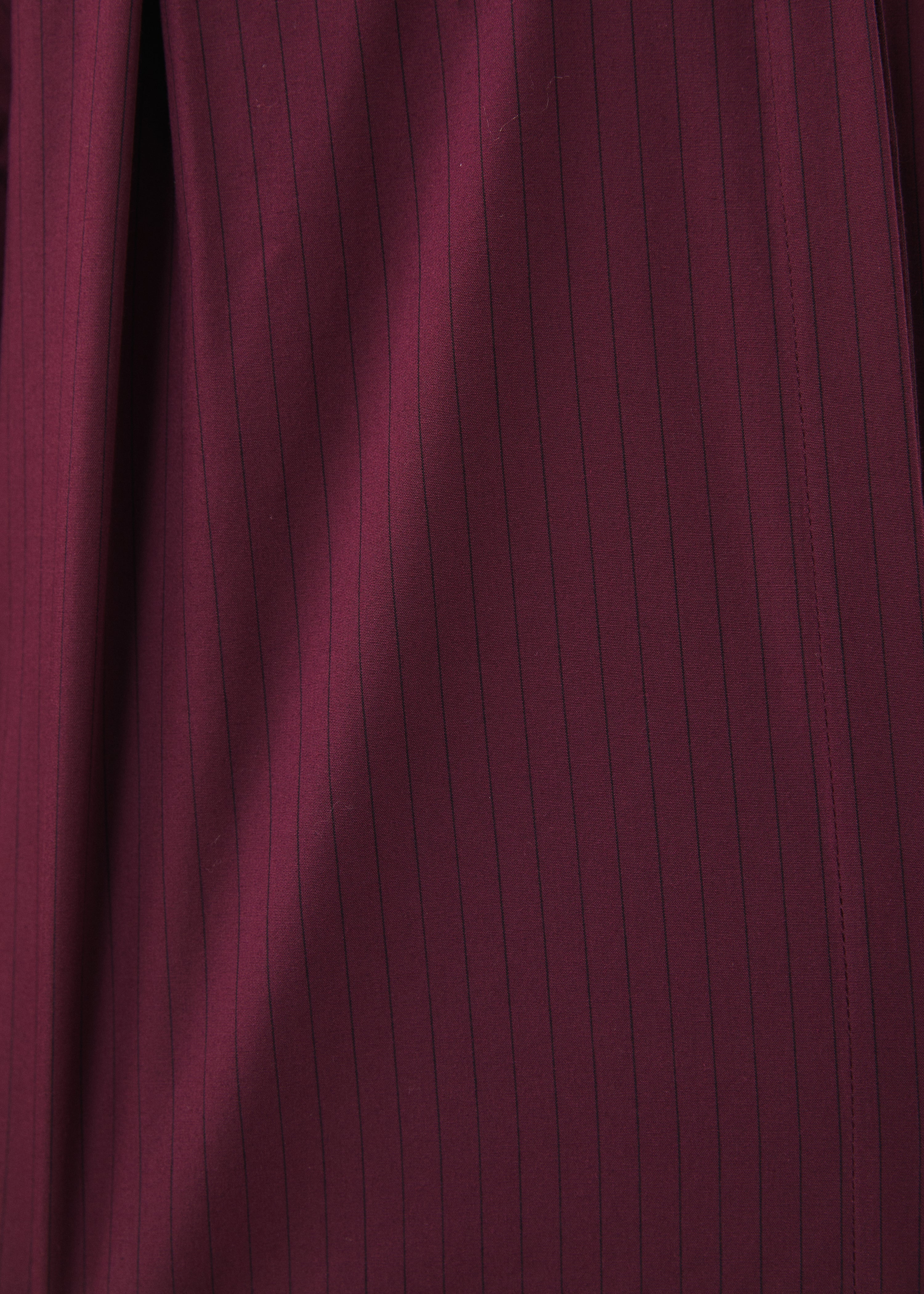 Chemise oversize bordeaux manches longues à rayures - BORDEAUX#couleur_BORDEAUX