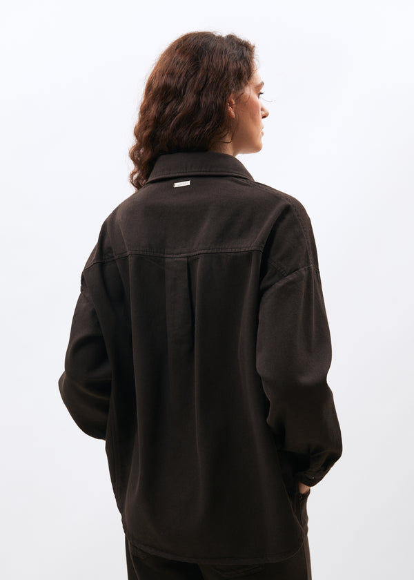 Chemise marron - Lomena - CHOCOLAT#couleur_CHOCOLAT