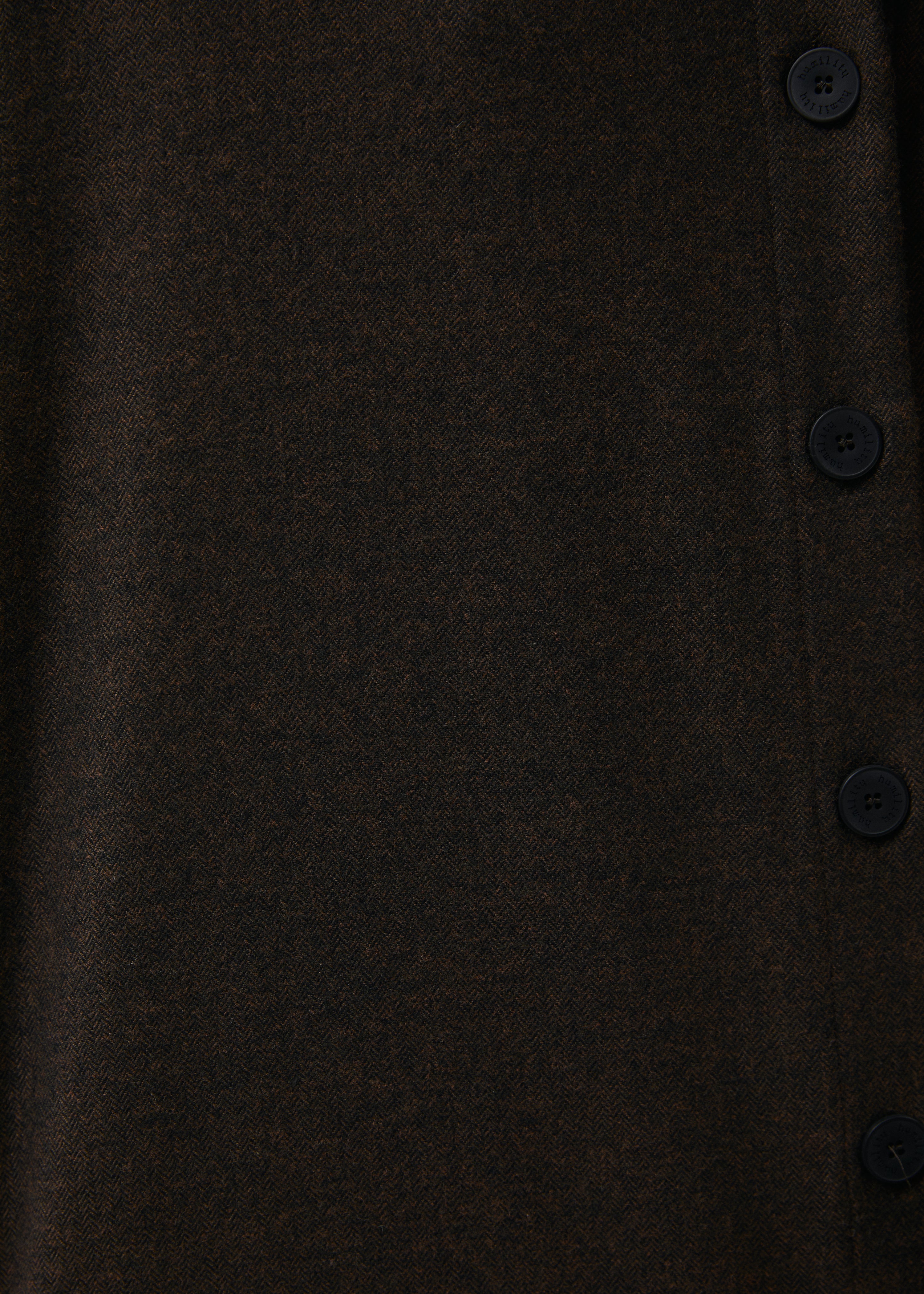Chemise oversize marron en flanelle à chevrons - CHOCOLAT#couleur_CHOCOLAT