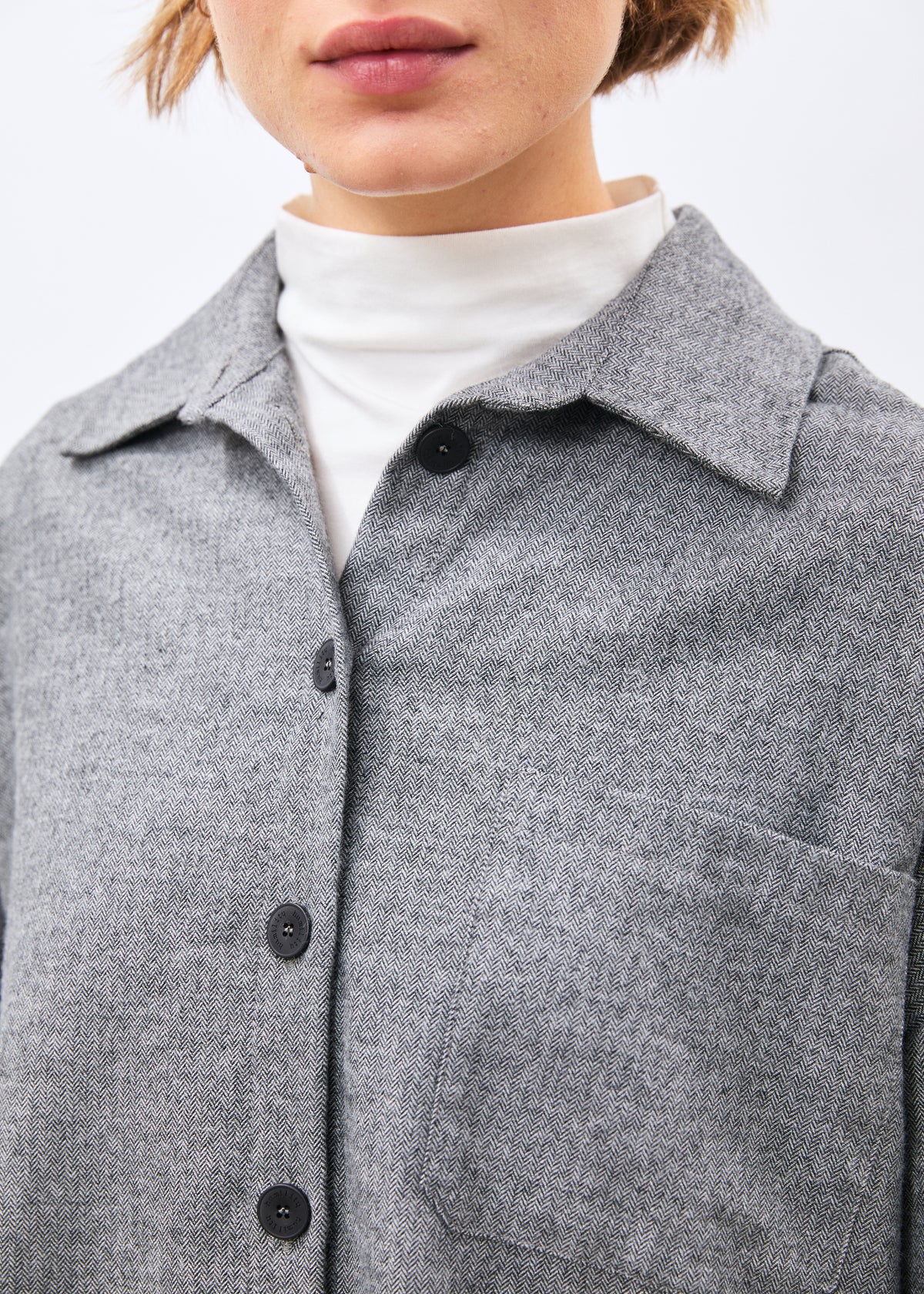 Chemise grise - Lomeo - GRIS CHINE#couleur_GRIS CHINE