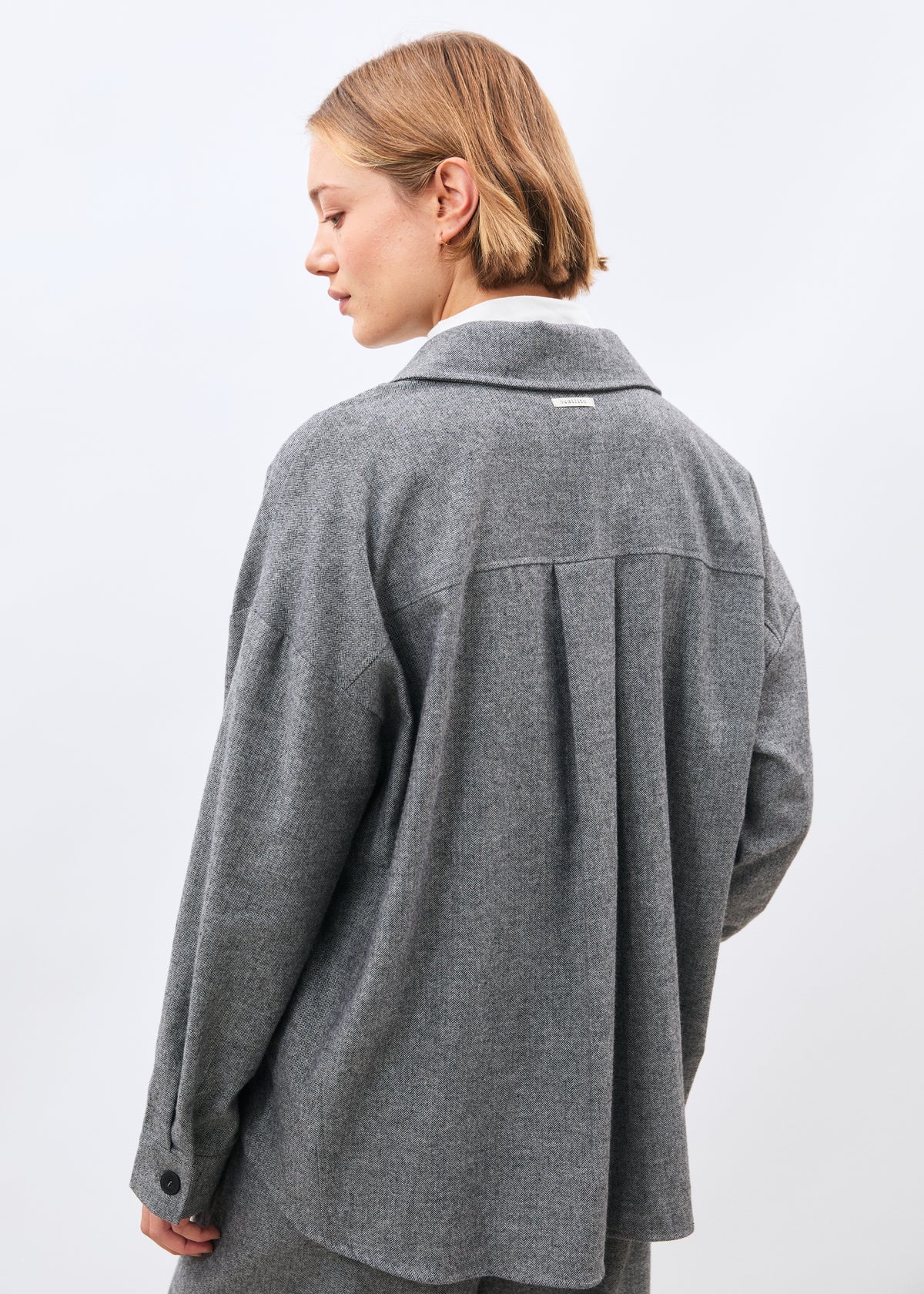 Chemise grise - Lomeo - GRIS CHINE#couleur_GRIS CHINE
