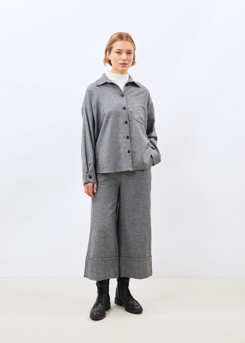 Chemise grise - Lomeo - GRIS CHINE#couleur_GRIS CHINE